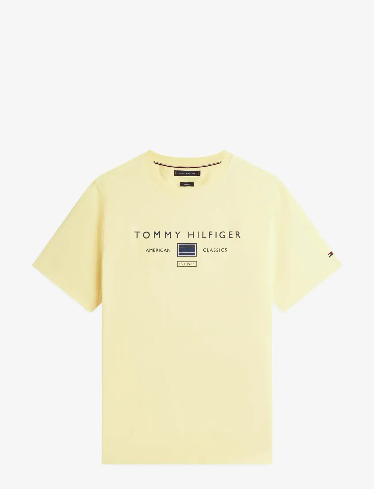 Tommy Hilfiger - BRAND LOVE MONO STACK TEE - kortærmede t-shirts - citronella - 1