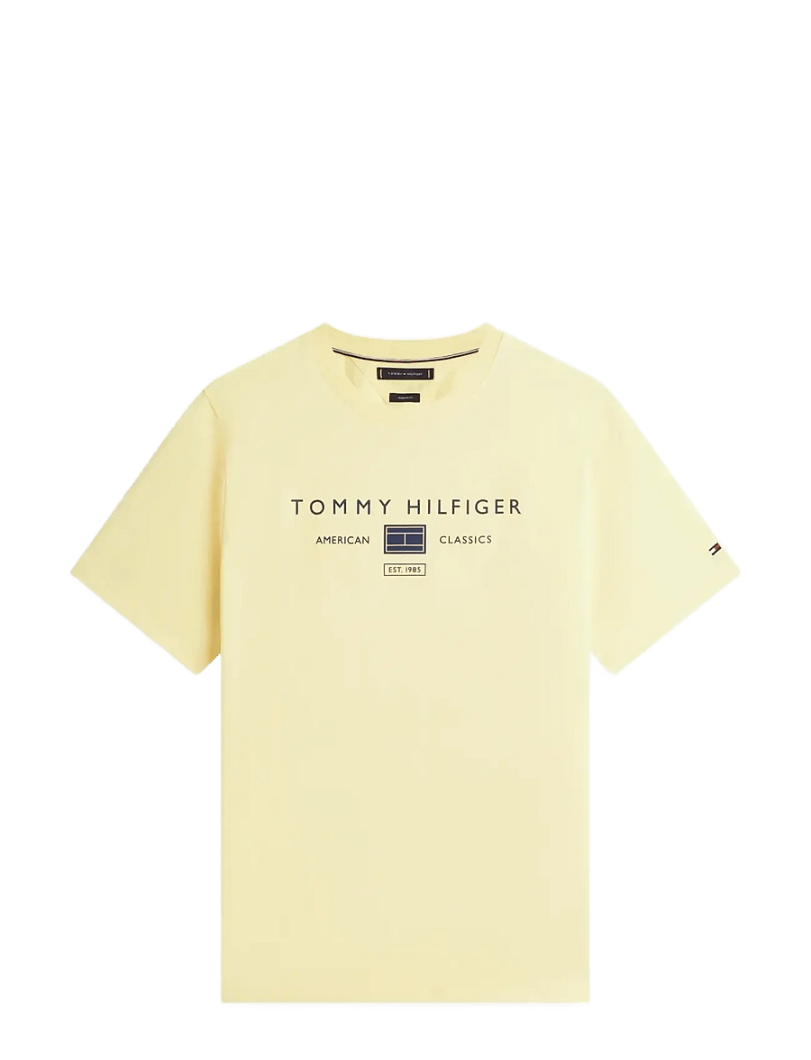 Tommy Hilfiger - BRAND LOVE MONO STACK TEE - kurzärmelig - citronella - 1