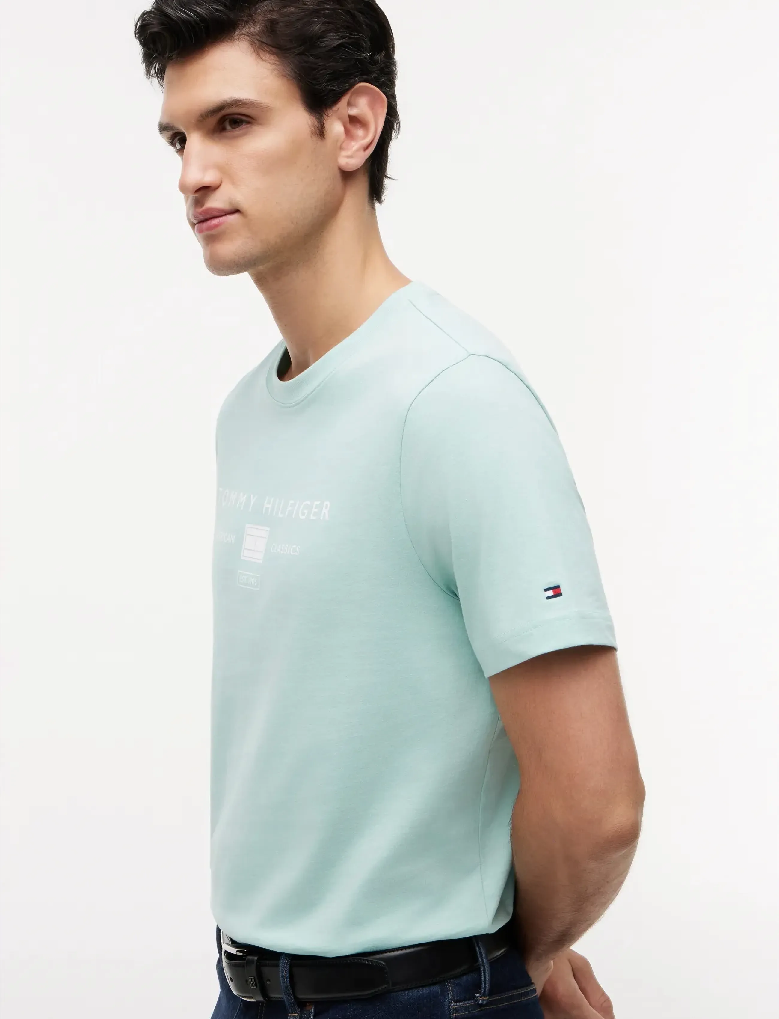 Tommy Hilfiger - BRAND LOVE MONO STACK TEE - kurzärmelig - crushed mint - 3