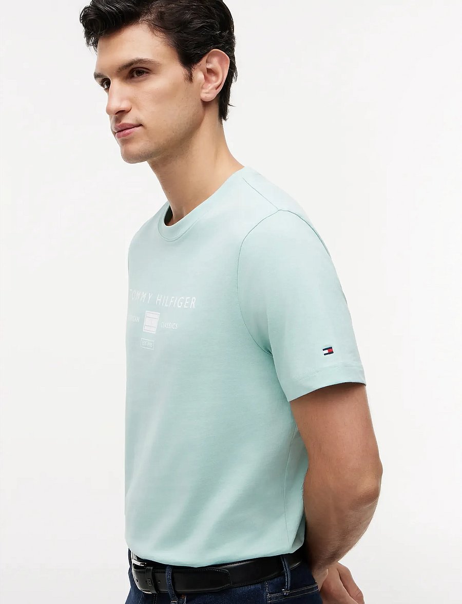 Tommy Hilfiger - BRAND LOVE MONO STACK TEE - kurzärmelig - crushed mint - 3