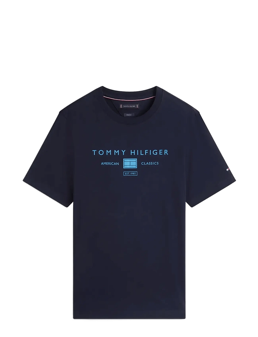 Tommy Hilfiger - BRAND LOVE MONO STACK TEE - kurzärmelig - desert sky - 1