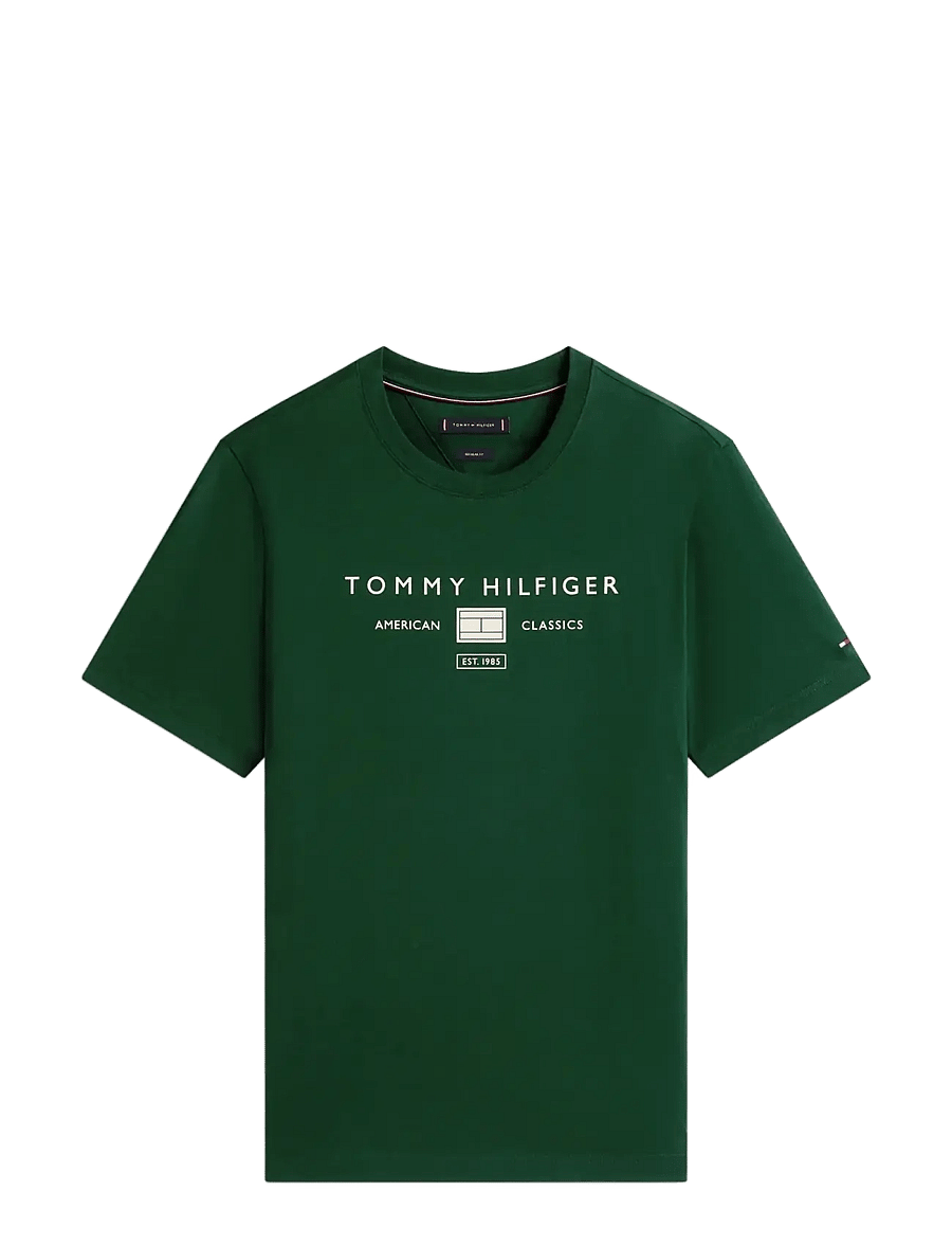 Tommy Hilfiger - BRAND LOVE MONO STACK TEE - kurzärmelig - nocturnal green - 1