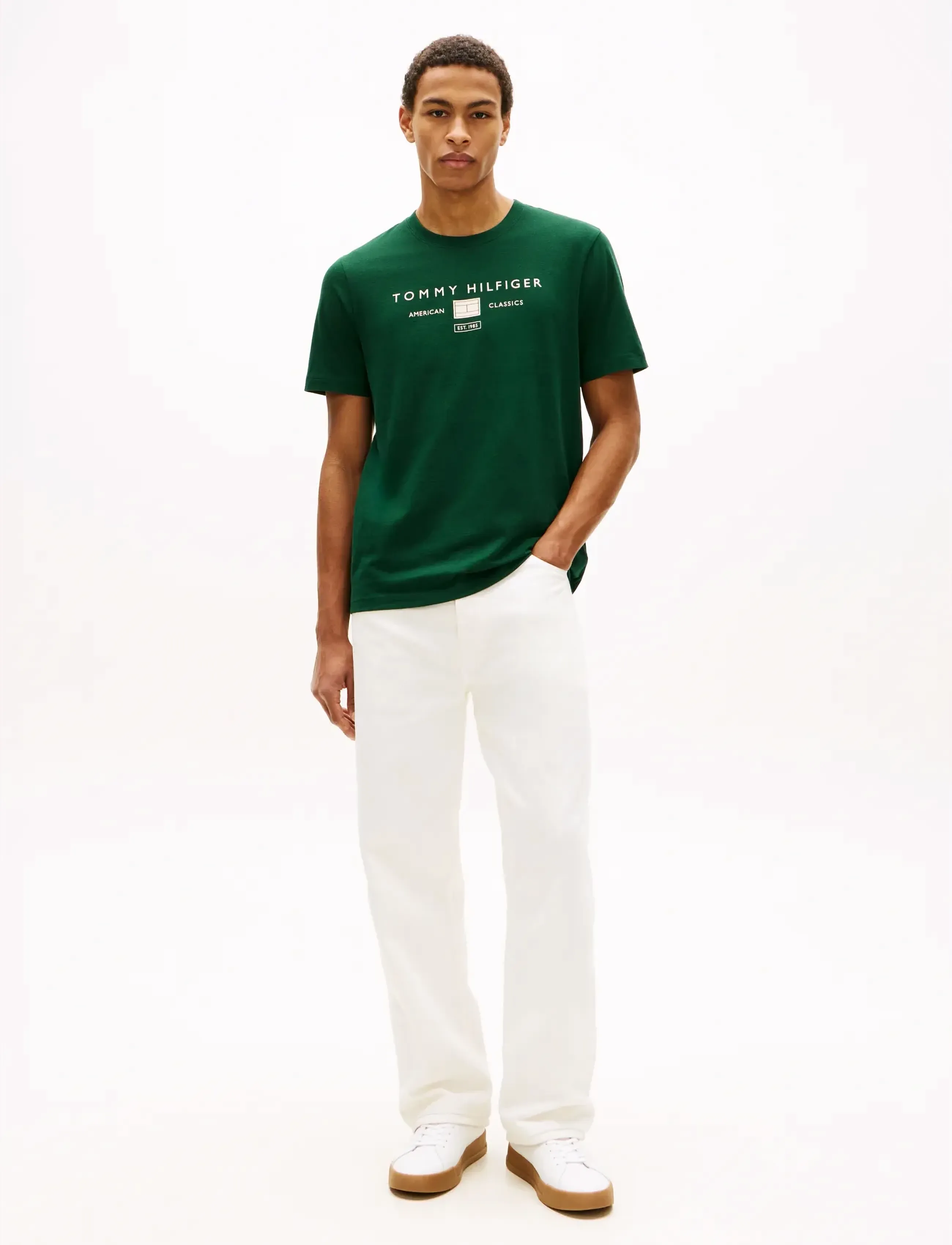 Tommy Hilfiger - BRAND LOVE MONO STACK TEE - najniższe ceny - nocturnal green - 3