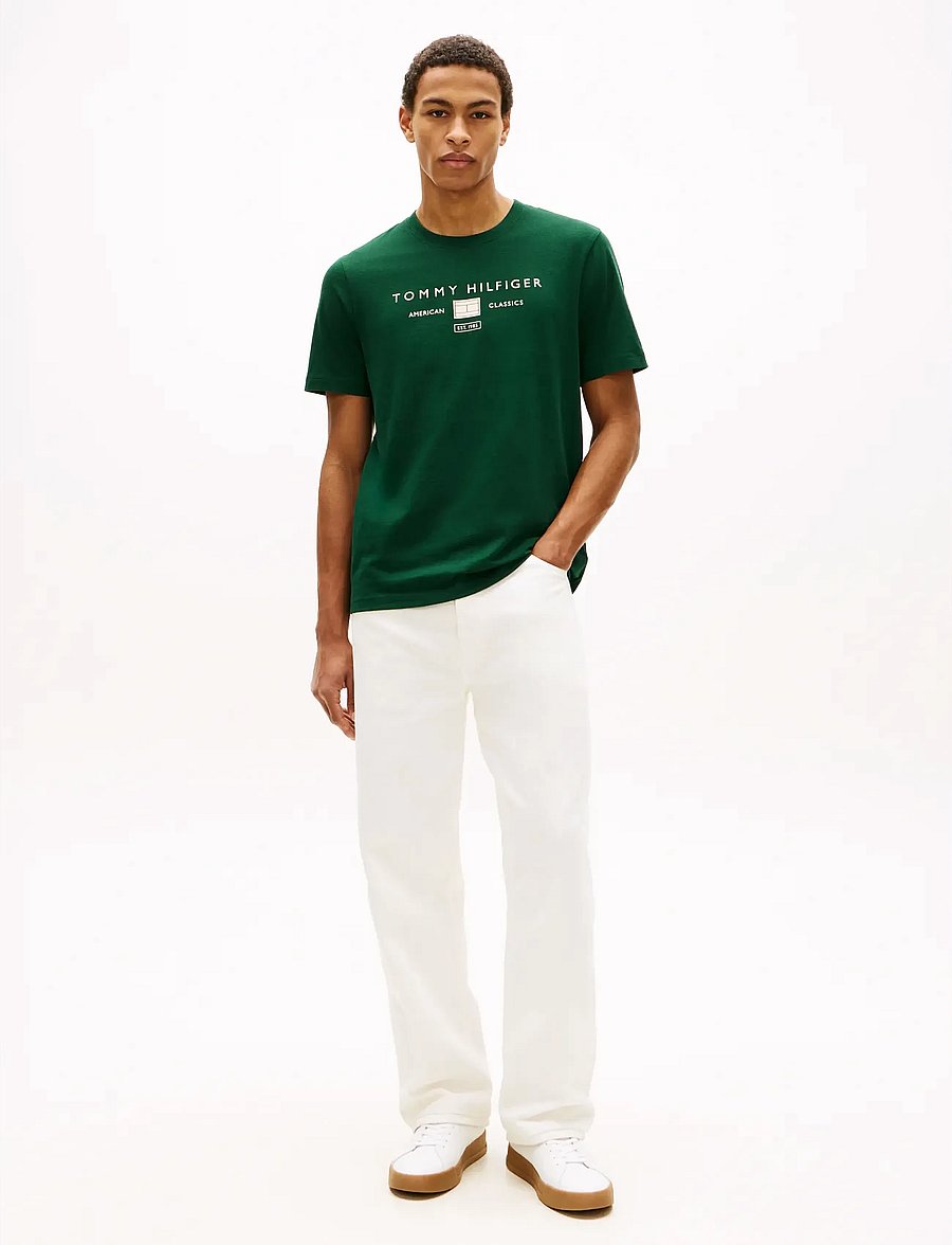 Tommy Hilfiger - BRAND LOVE MONO STACK TEE - kurzärmelig - nocturnal green - 3