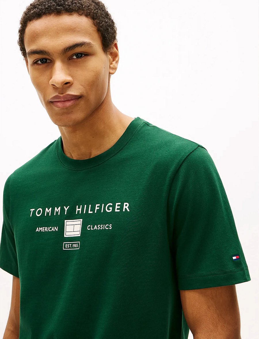 Tommy Hilfiger - BRAND LOVE MONO STACK TEE - kurzärmelig - nocturnal green - 4