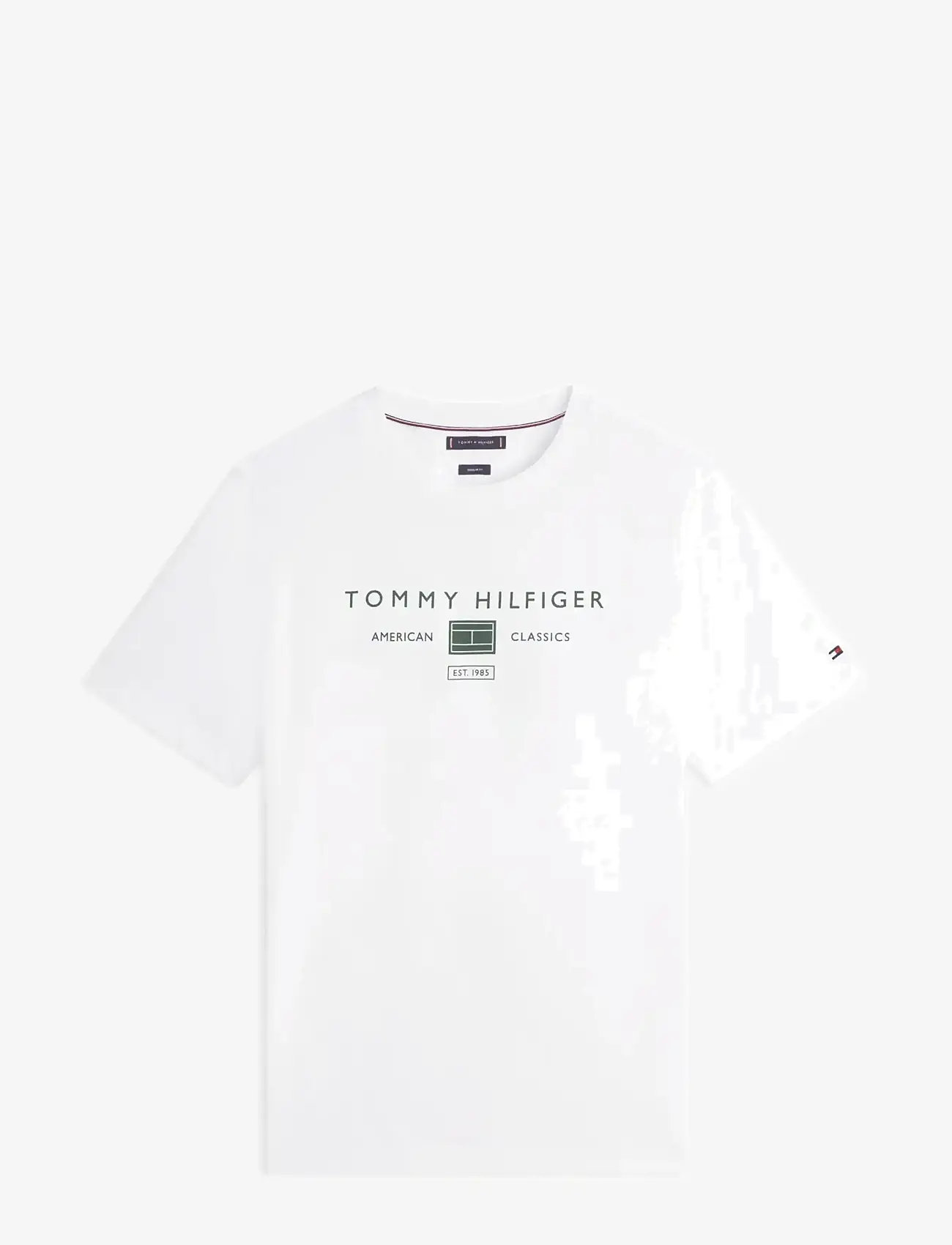 Tommy Hilfiger - BRAND LOVE MONO STACK TEE - kortærmede t-shirts - white - 1