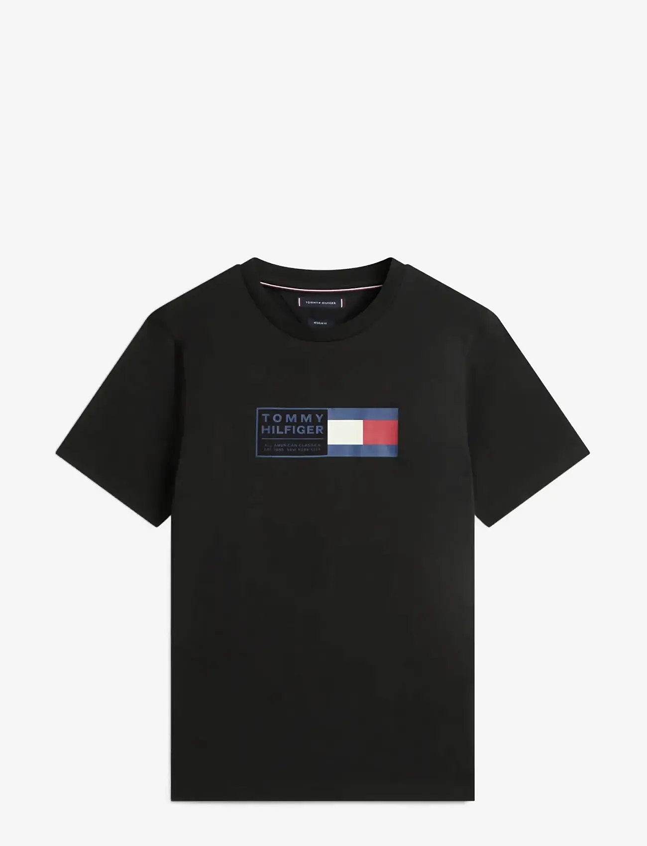 Tommy Hilfiger - BRAND LOVE TEXT BOX TEE - kortærmede t-shirts - black - 1