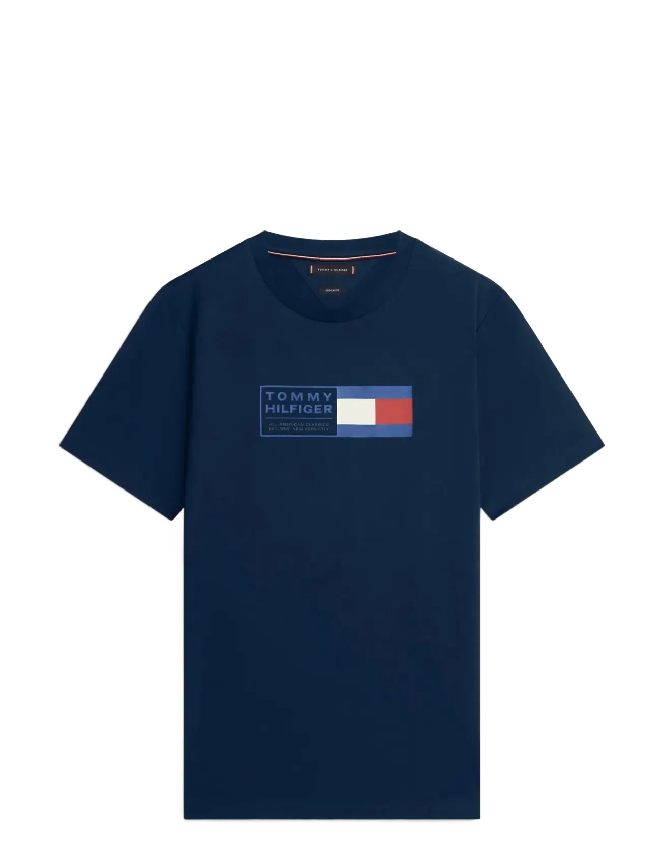 Tommy Hilfiger BRAND LOVE TEXT BOX TEE - Mažiausios kainos - DESERT SKY / navy