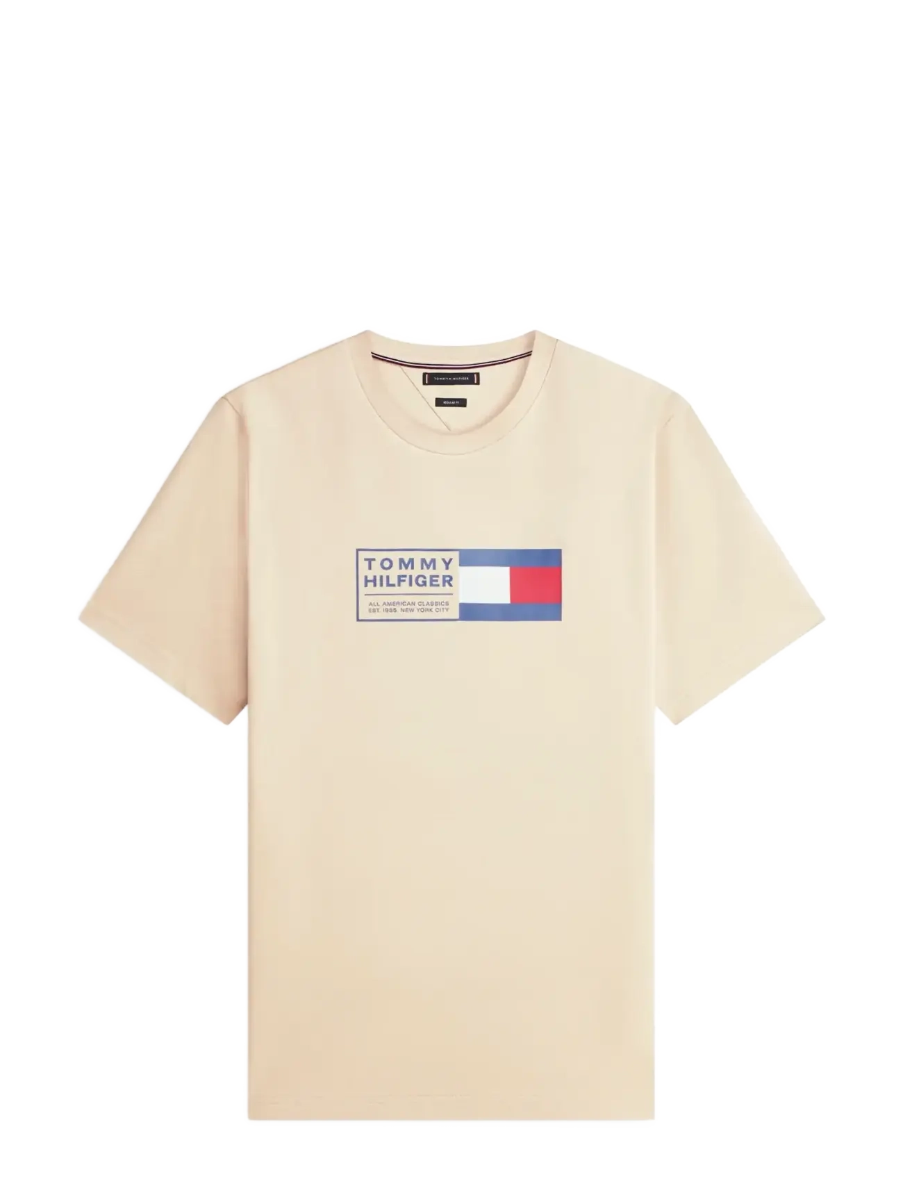 TOMMY HILFIGER Marke Love Text Box Tee Cream - XXL - Herren