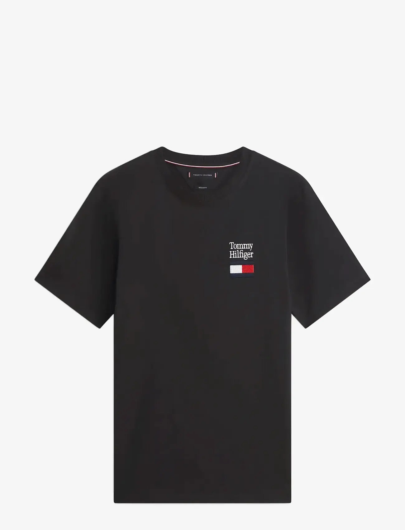 Tommy Hilfiger - BRAND LOVE TEXT STACK TEE - kurzärmelige - black - 1