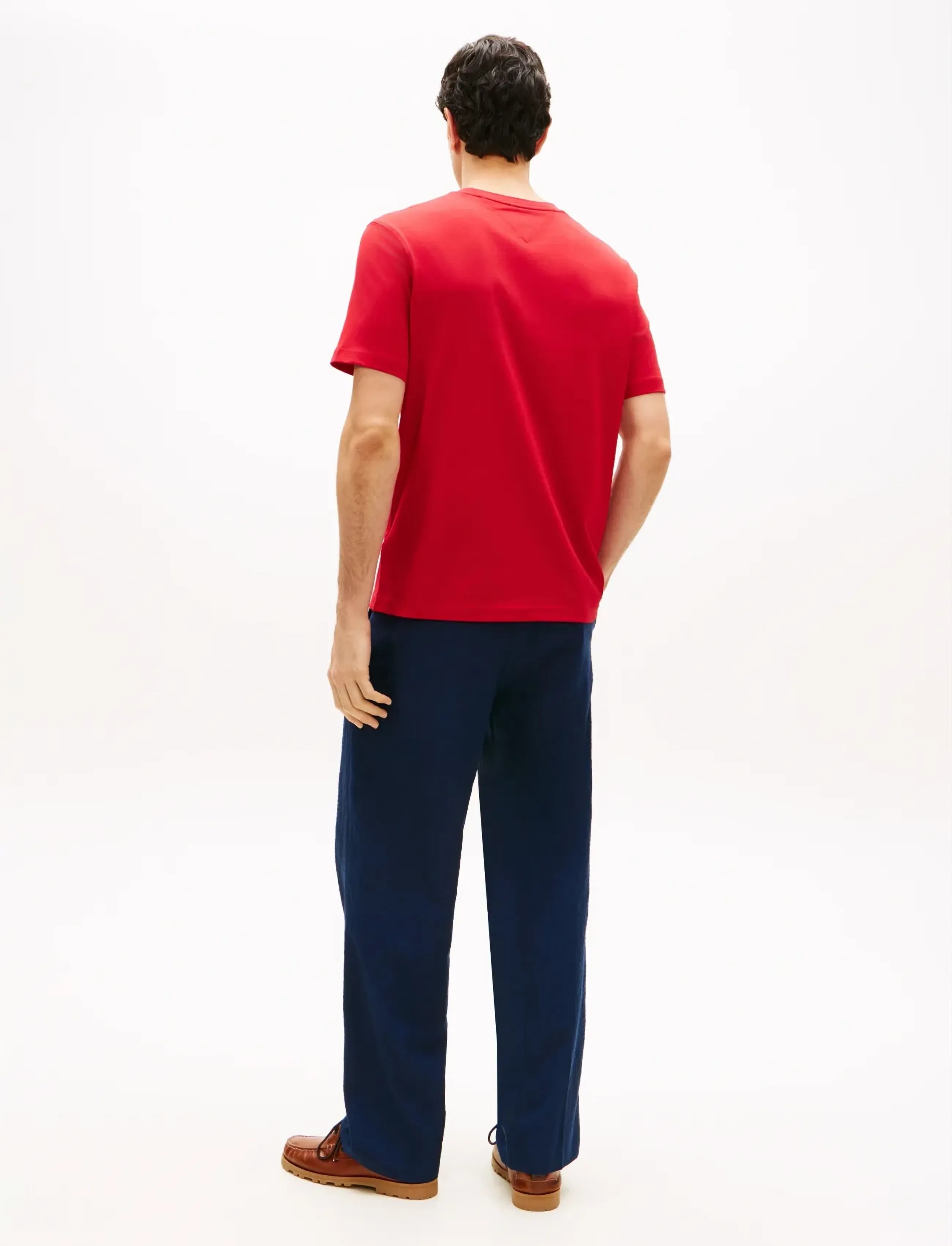Tommy Hilfiger - BRAND LOVE TEXT STACK TEE - short-sleeved t-shirts - medium red - 2