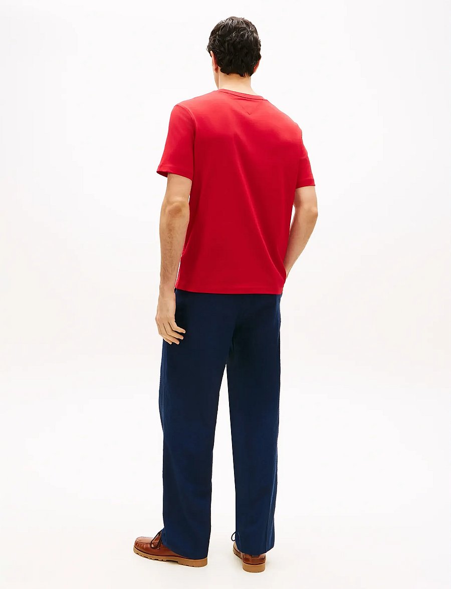 Tommy Hilfiger - BRAND LOVE TEXT STACK TEE - short-sleeved t-shirts - medium red - 2