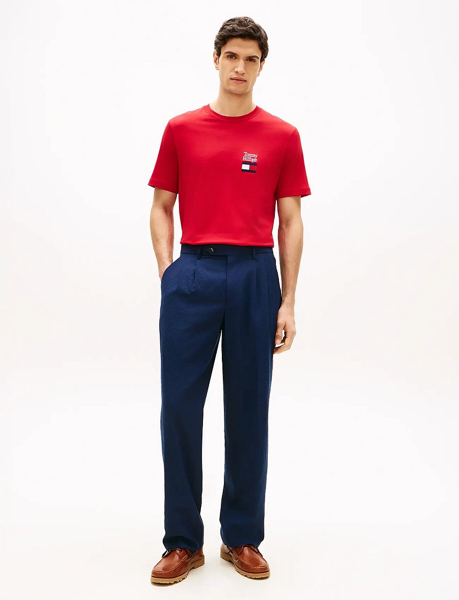 Tommy Hilfiger - BRAND LOVE TEXT STACK TEE - short-sleeved t-shirts - medium red - 3