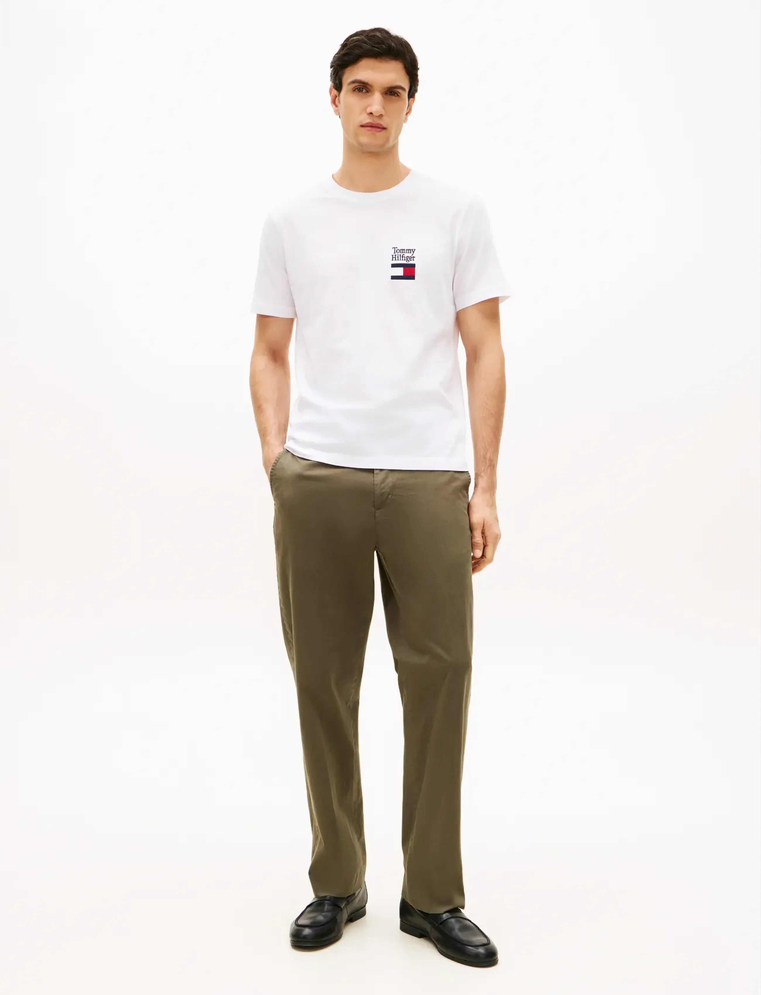 Tommy Hilfiger - BRAND LOVE TEXT STACK TEE - kortärmade t-shirts - white - 3