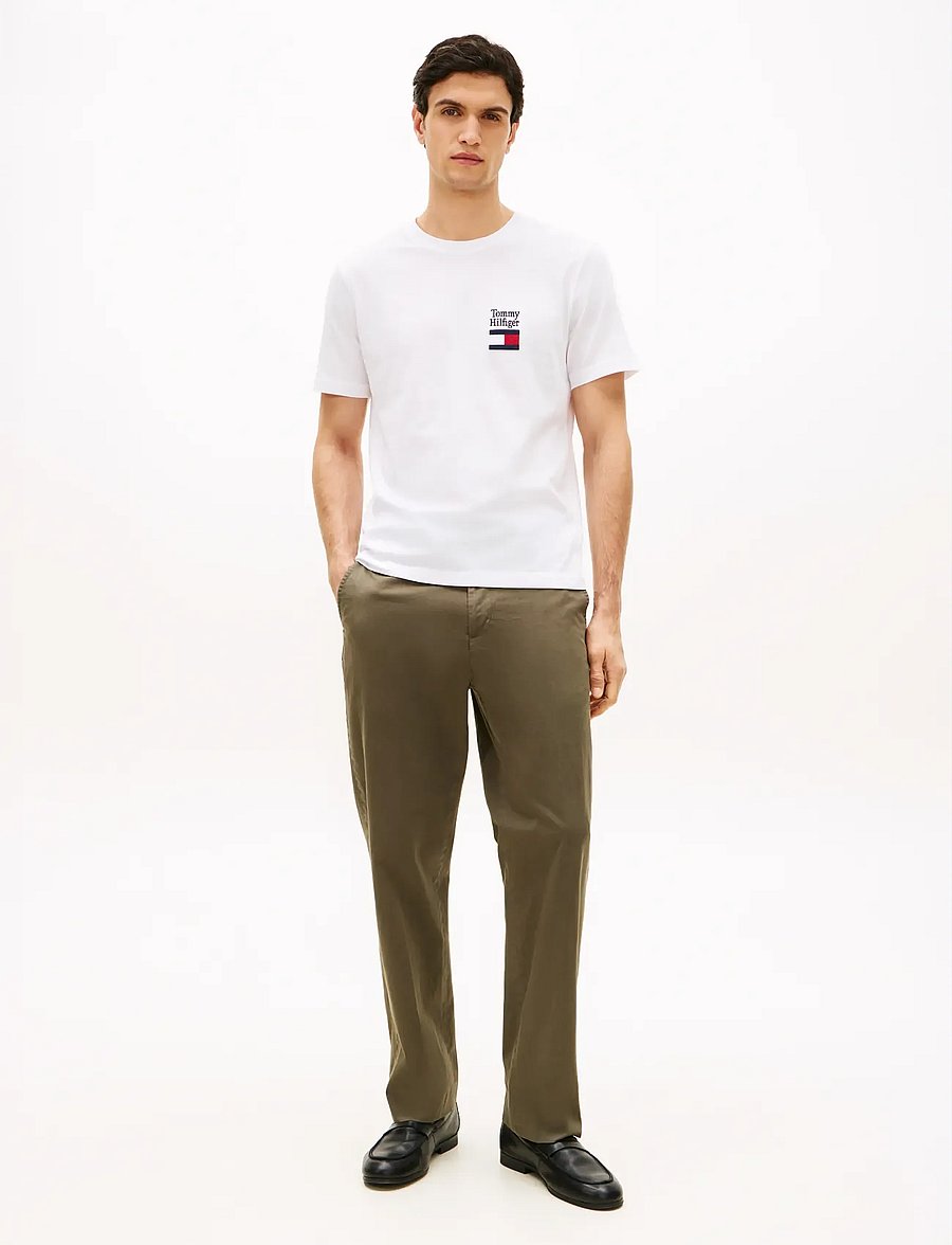 Tommy Hilfiger - BRAND LOVE TEXT STACK TEE - lühikeste varrukatega t-särgid - white - 3