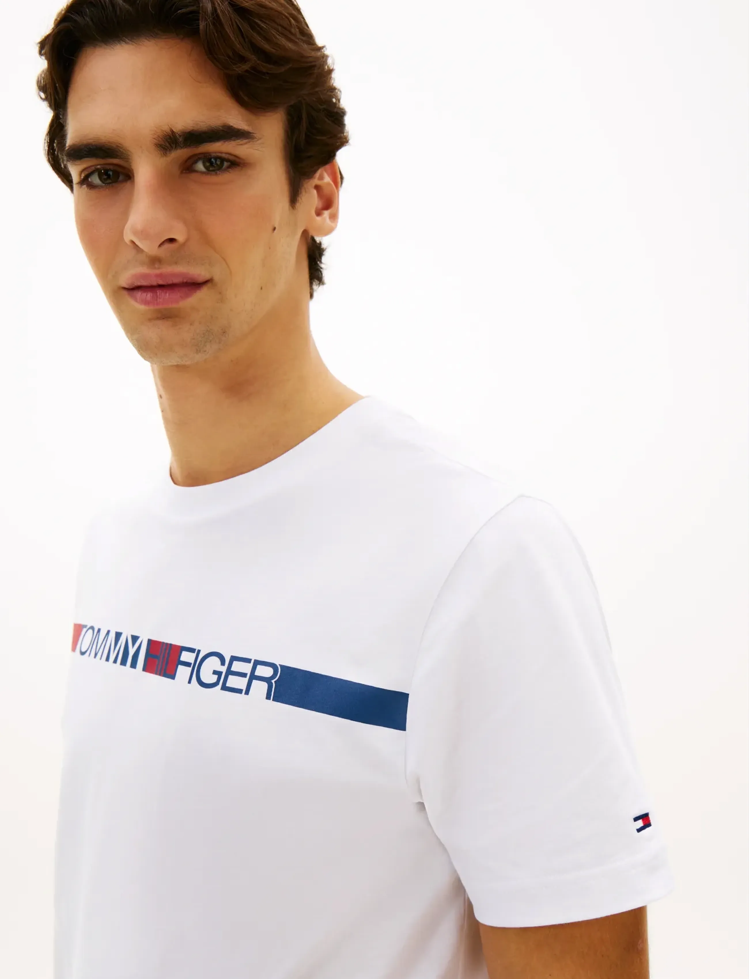 Tommy Hilfiger - BRAND LOVE  STRIPE TEE - stutterma bolir - white - 4
