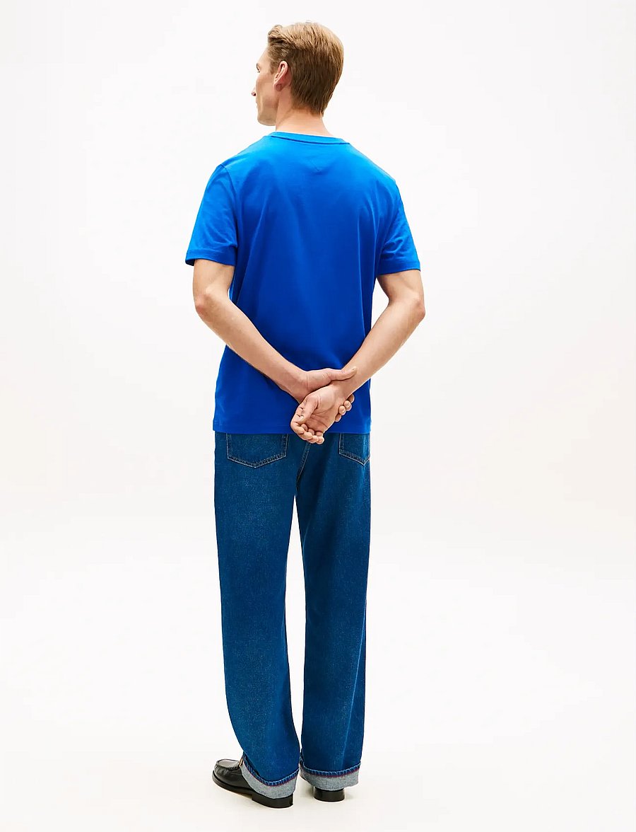 Tommy Hilfiger - BRAND LOVE BIG TEXT TEE - kortærmede t-shirts - regal blue - 2