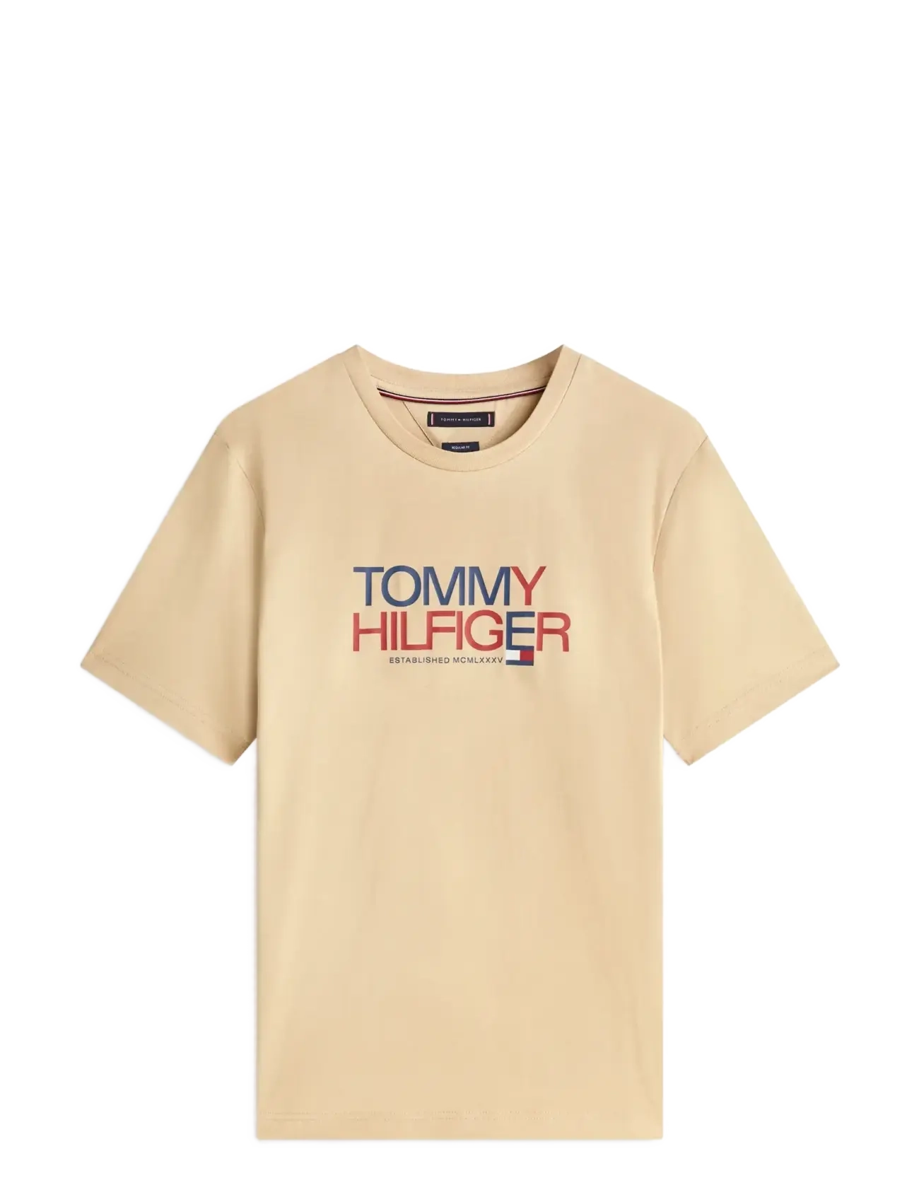 TOMMY HILFIGER Marke Love Big Text Tee Beige - S - Herren