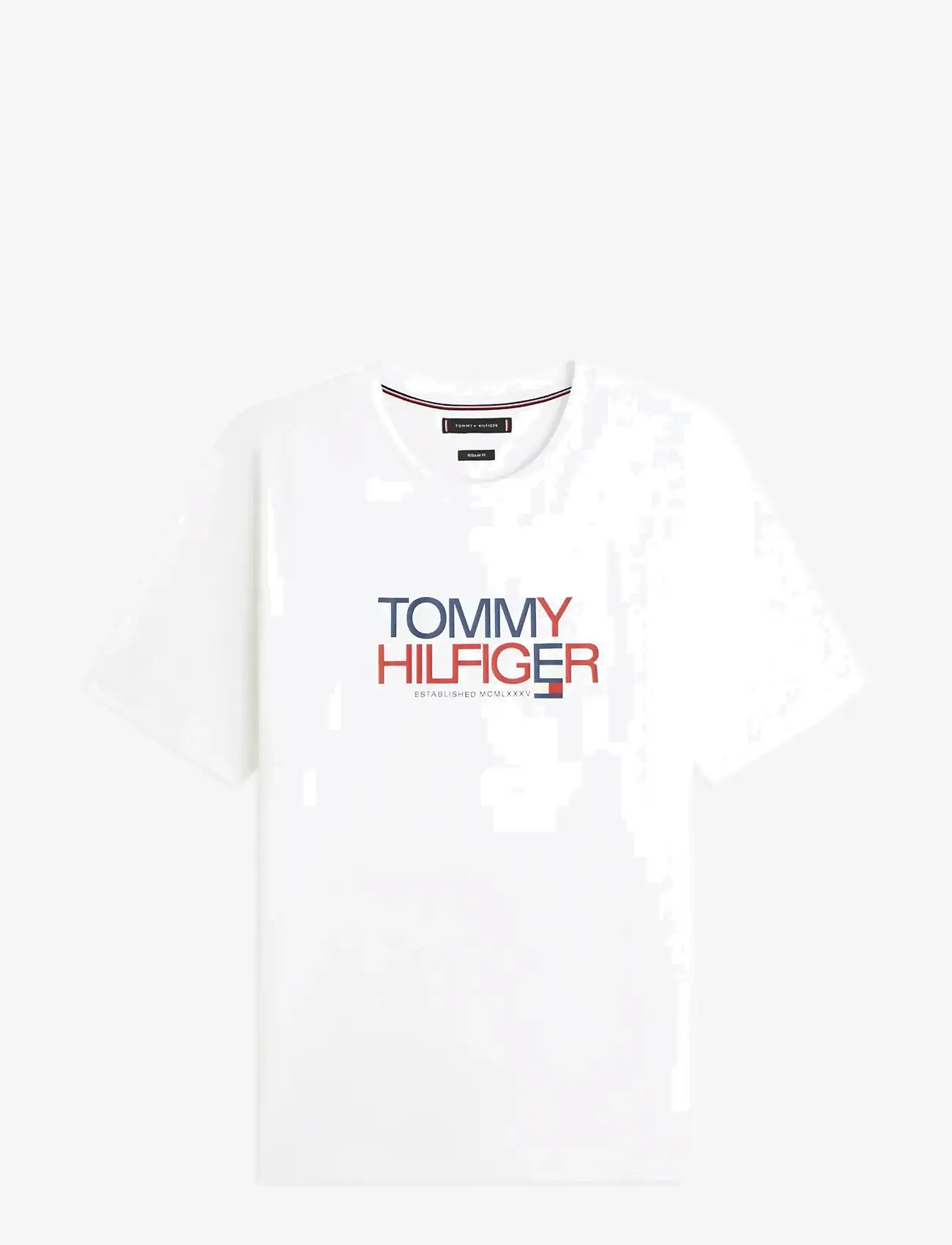 Tommy Hilfiger - BRAND LOVE BIG TEXT TEE - kortærmede t-shirts - white - 1