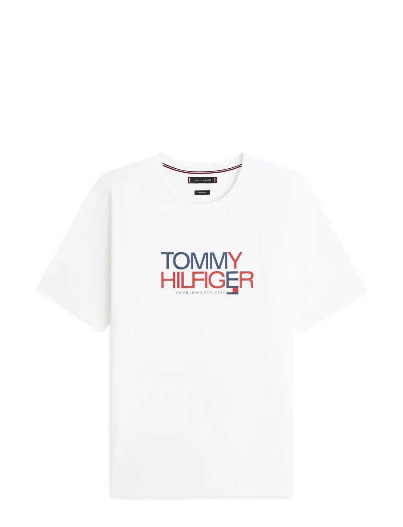 Tommy Hilfiger BRAND LOVE BIG TEXT TEE - Shoppa under 300kr - WHITE / white