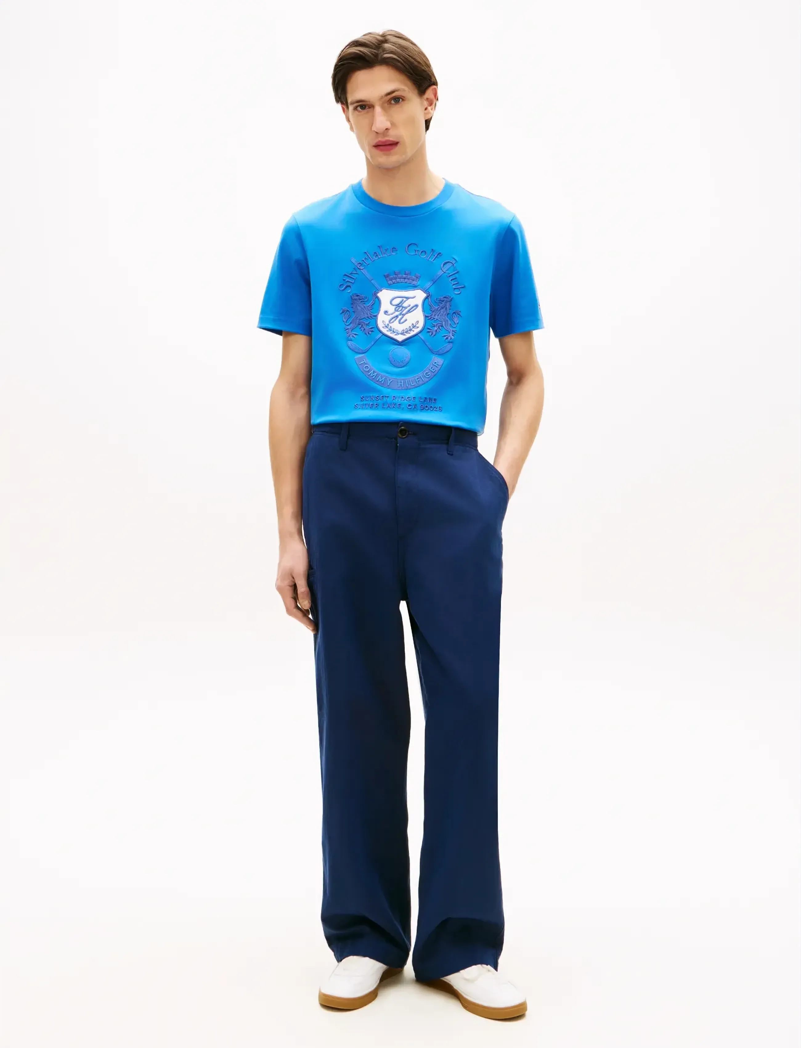 Tommy Hilfiger - COUNTRY CLUB INTERLOCK TEE - kortärmade t-shirts - blue orbit - 3
