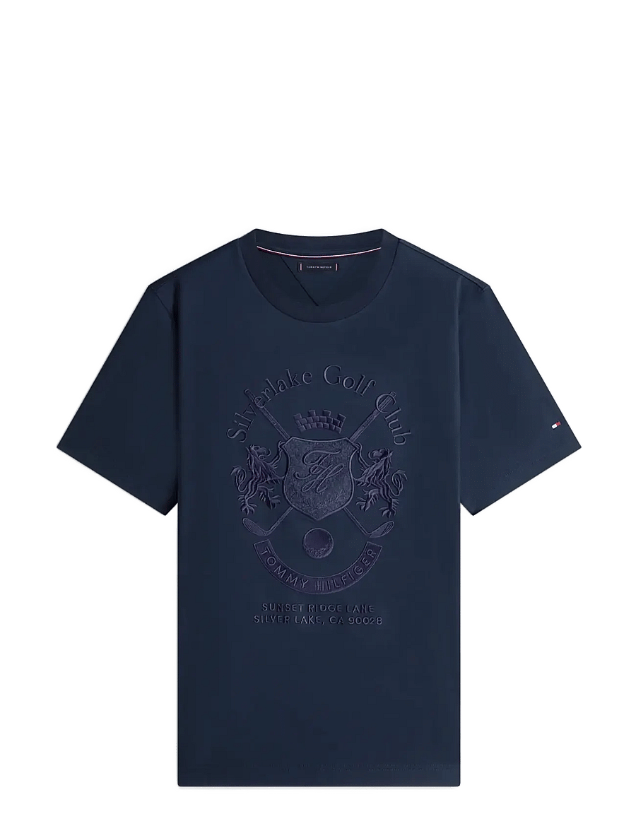 Tommy Hilfiger - COUNTRY CLUB INTERLOCK TEE - kortärmade t-shirts - desert sky - 1