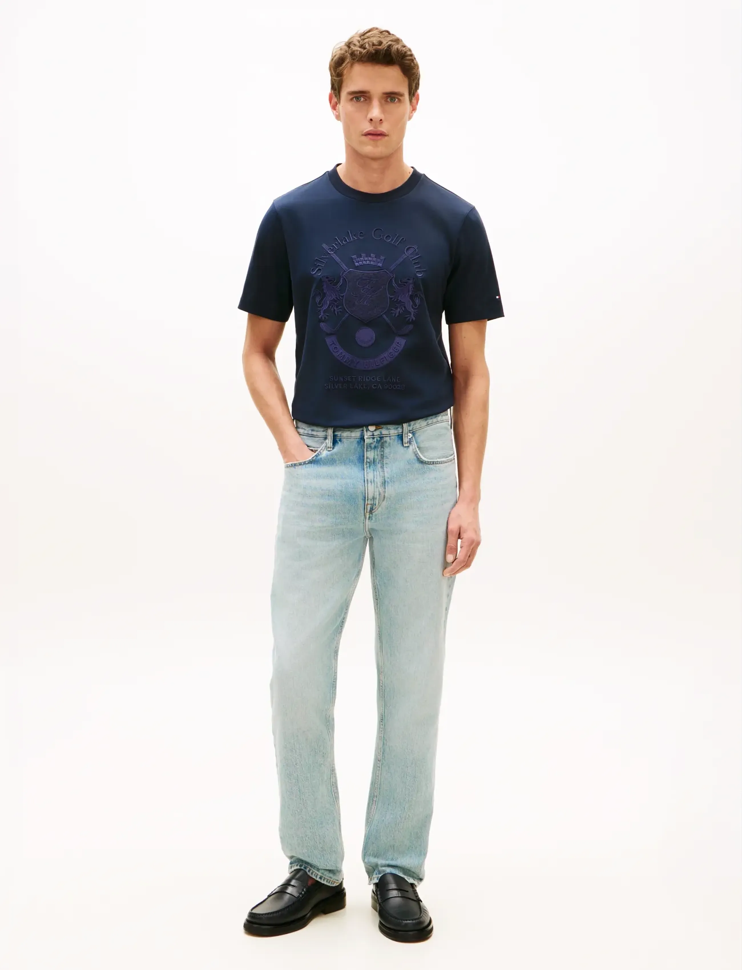Tommy Hilfiger - COUNTRY CLUB INTERLOCK TEE - kortärmade t-shirts - desert sky - 3