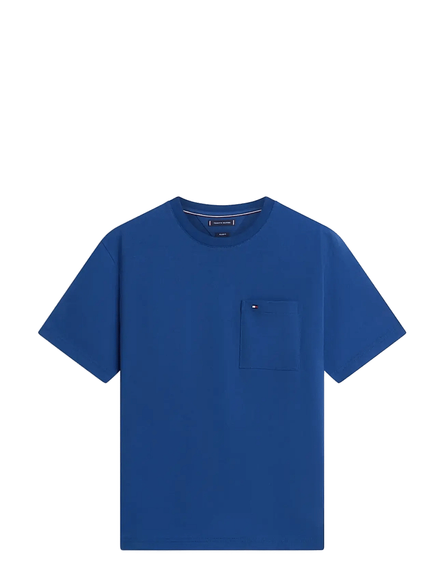 Tommy Hilfiger - MESH TEE - kortærmede t-shirts - blue jean - 1