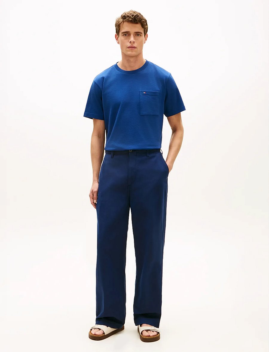 Tommy Hilfiger - MESH TEE - kortærmede t-shirts - blue jean - 3