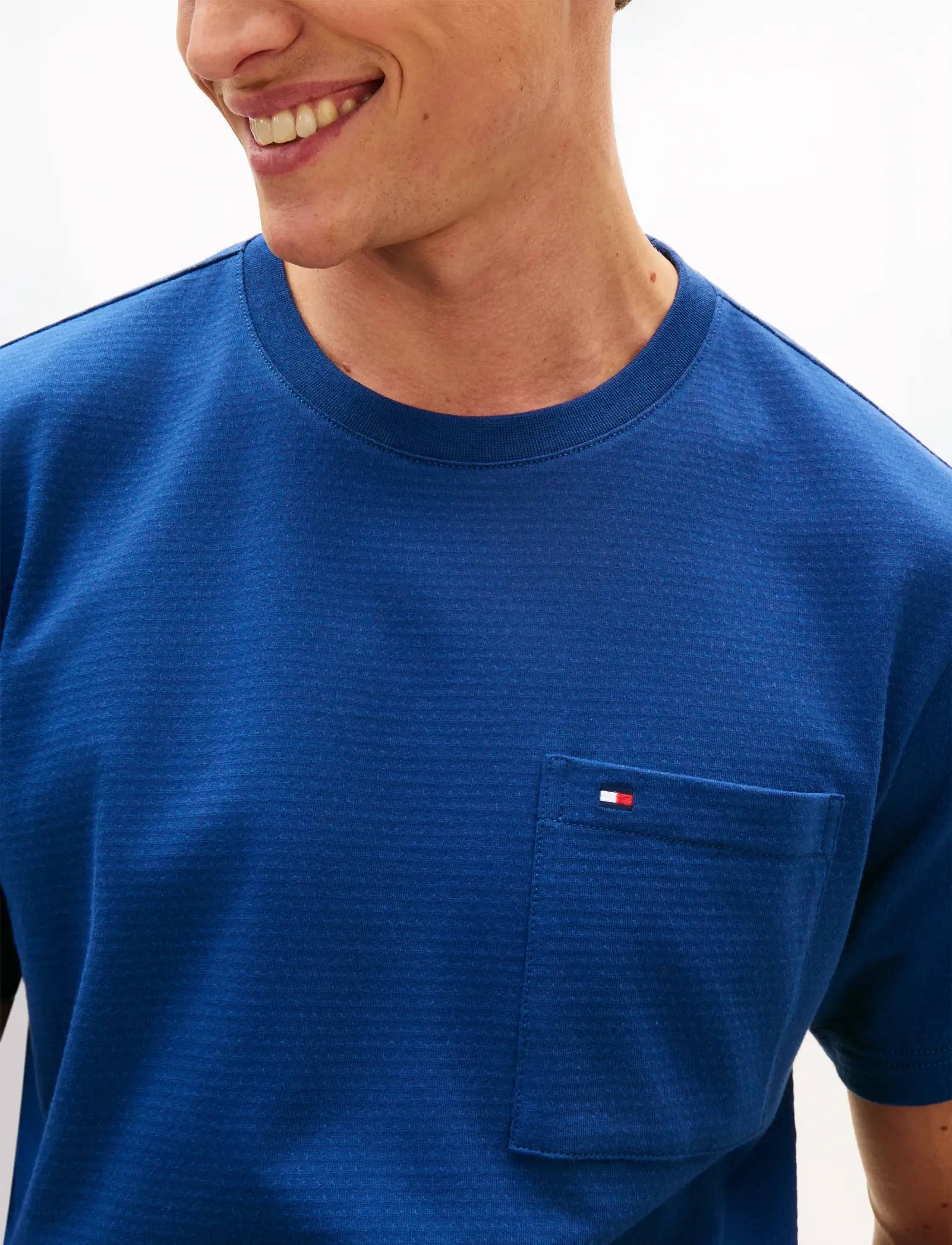 Tommy Hilfiger - MESH TEE - kurzärmelige - blue jean - 4