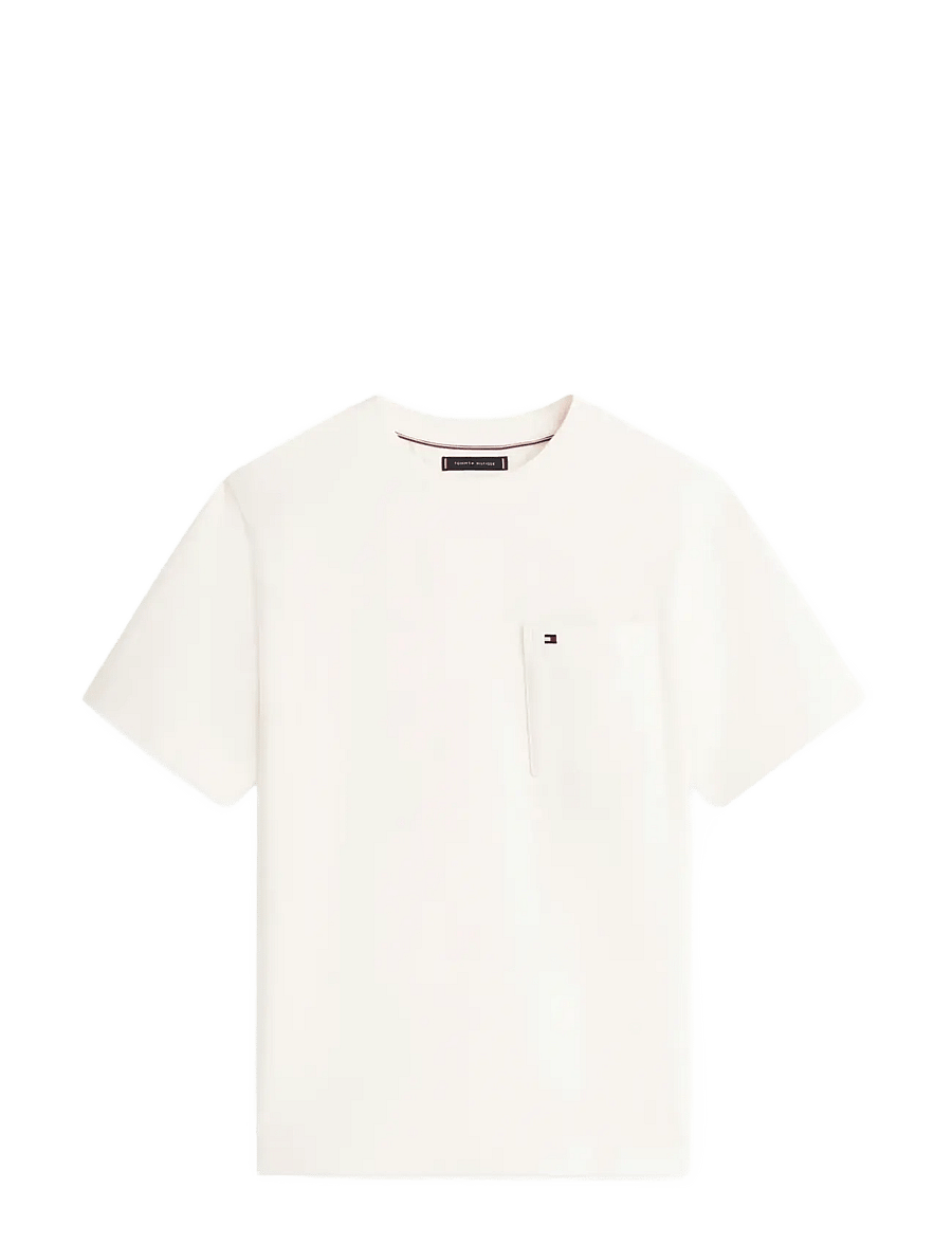 Tommy Hilfiger - MESH TEE - kurzärmelig - ivory petal - 1