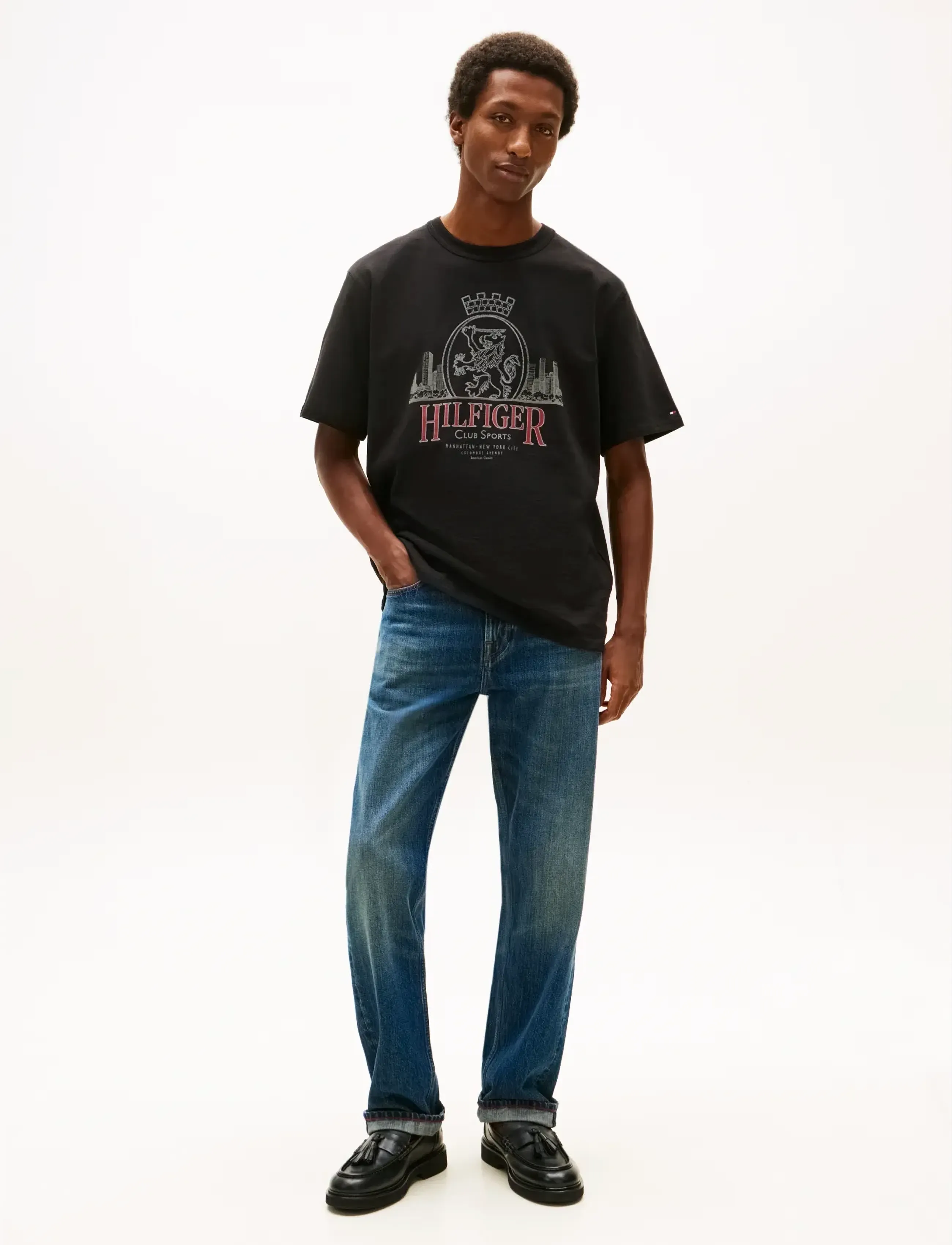 Tommy Hilfiger - HERITAGE SERIES CREST TEE - kortærmede t-shirts - black - 3