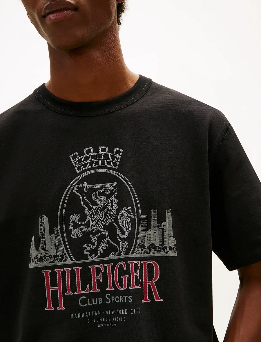 Tommy Hilfiger - HERITAGE SERIES CREST TEE - kurzärmelige t-shirts - black - 4