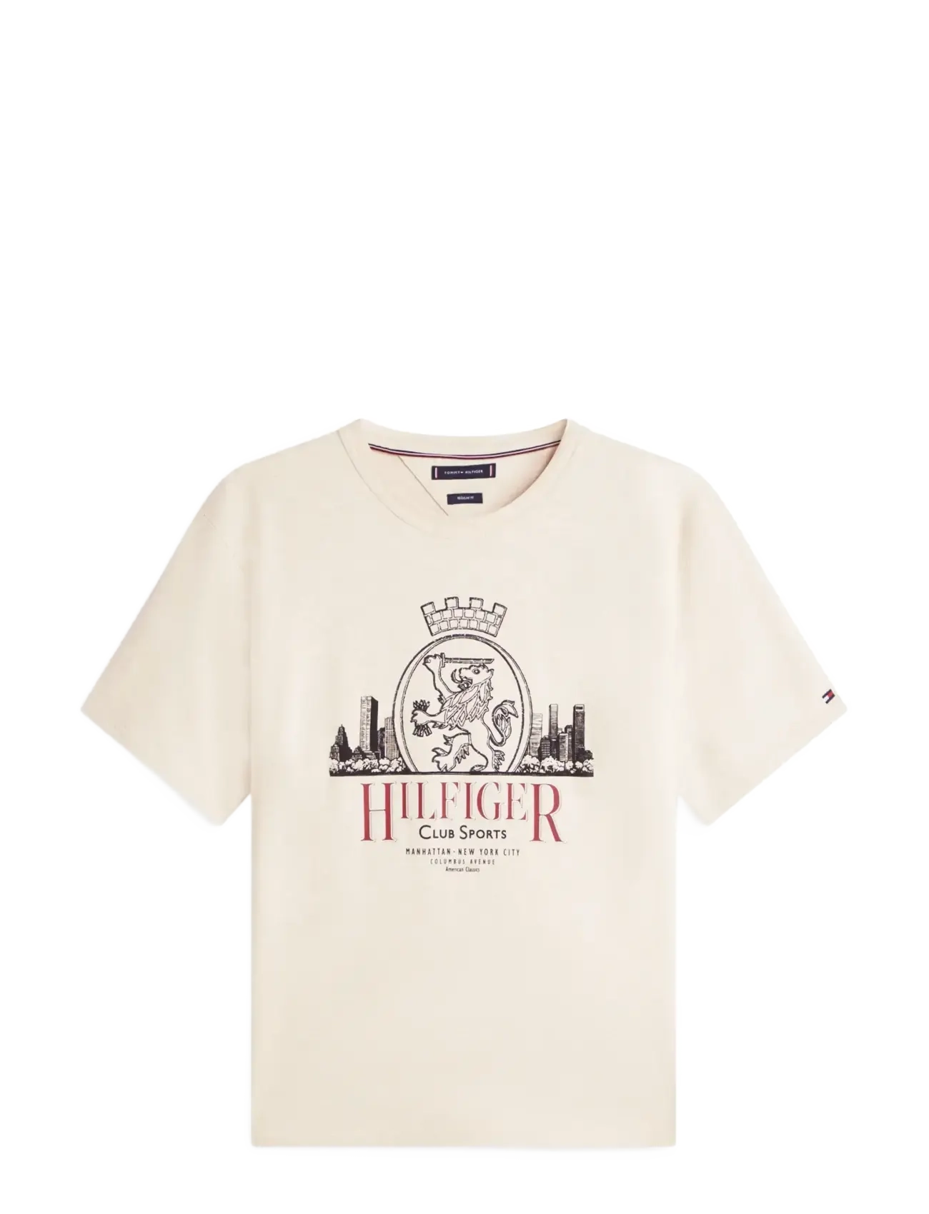 HERITAGE SERIES CREST TEE - HEATHERED OATMILK