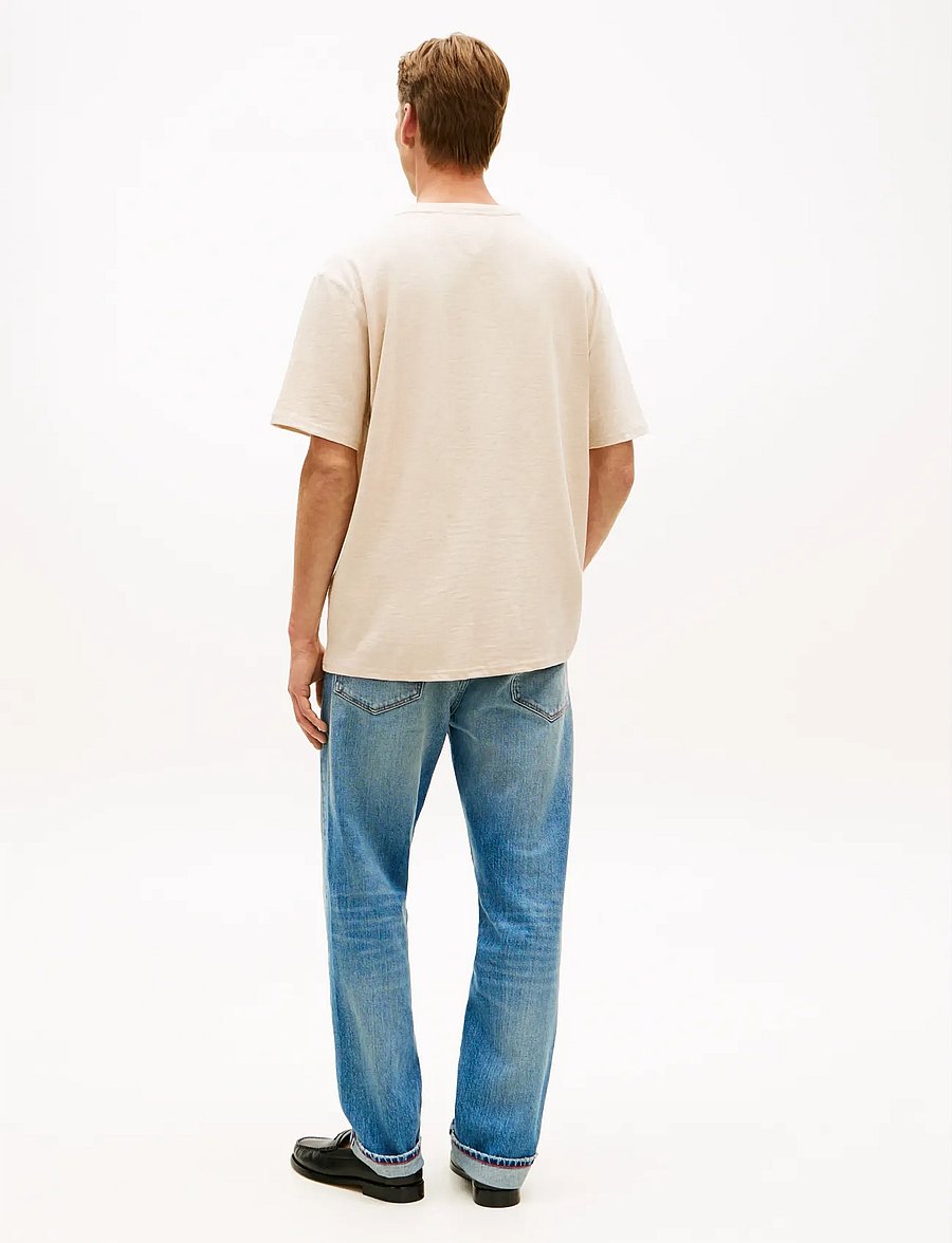 Tommy Hilfiger - HERITAGE SERIES CREST TEE - kurzärmelige t-shirts - heathered oatmilk - 2