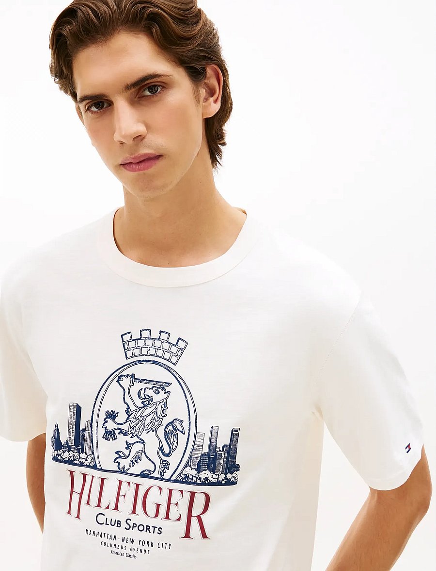 Tommy Hilfiger - HERITAGE SERIES CREST TEE - lühikeste varrukatega t-särgid - ivory petal - 4