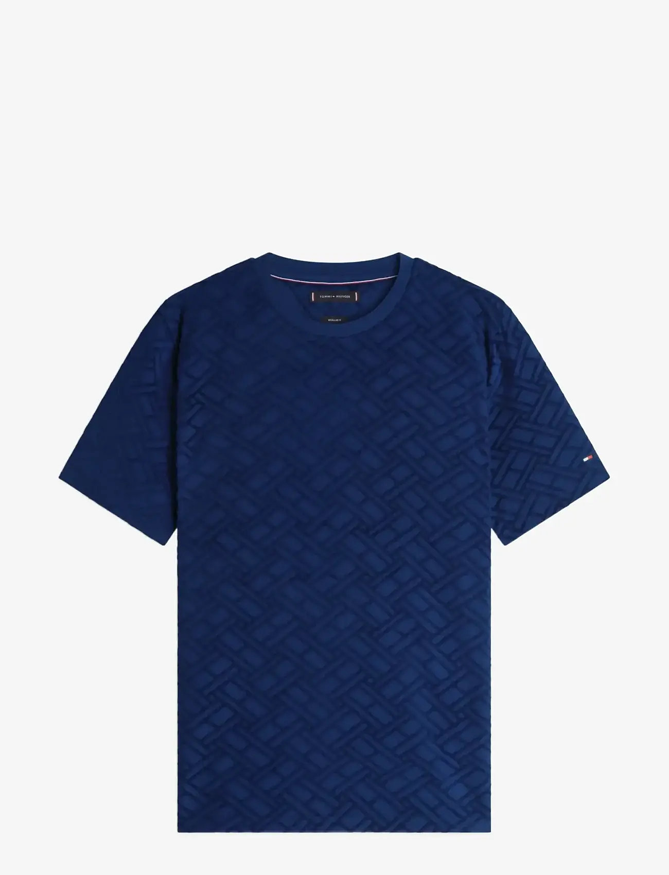 Tommy Hilfiger - AOP FLAG JACQUARD TEE - t-shirts - carbon navy - 1