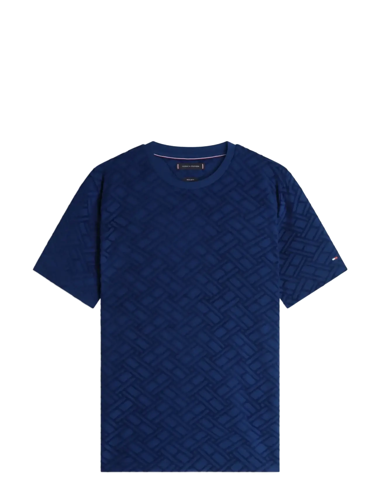 AOP FLAG JACQUARD TEE - CARBON NAVY