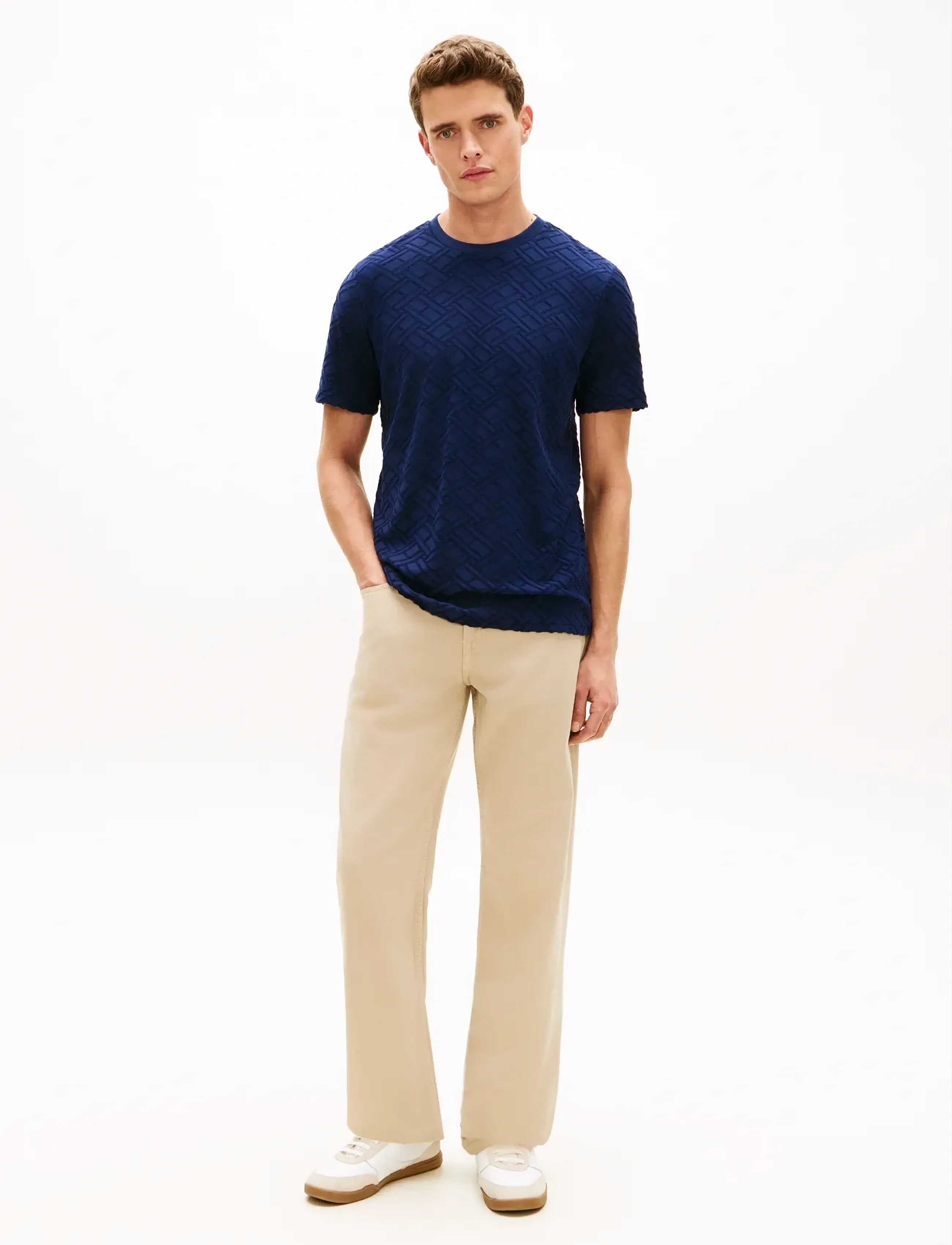 Tommy Hilfiger - AOP FLAG JACQUARD TEE - kurzärmelig - carbon navy - 3