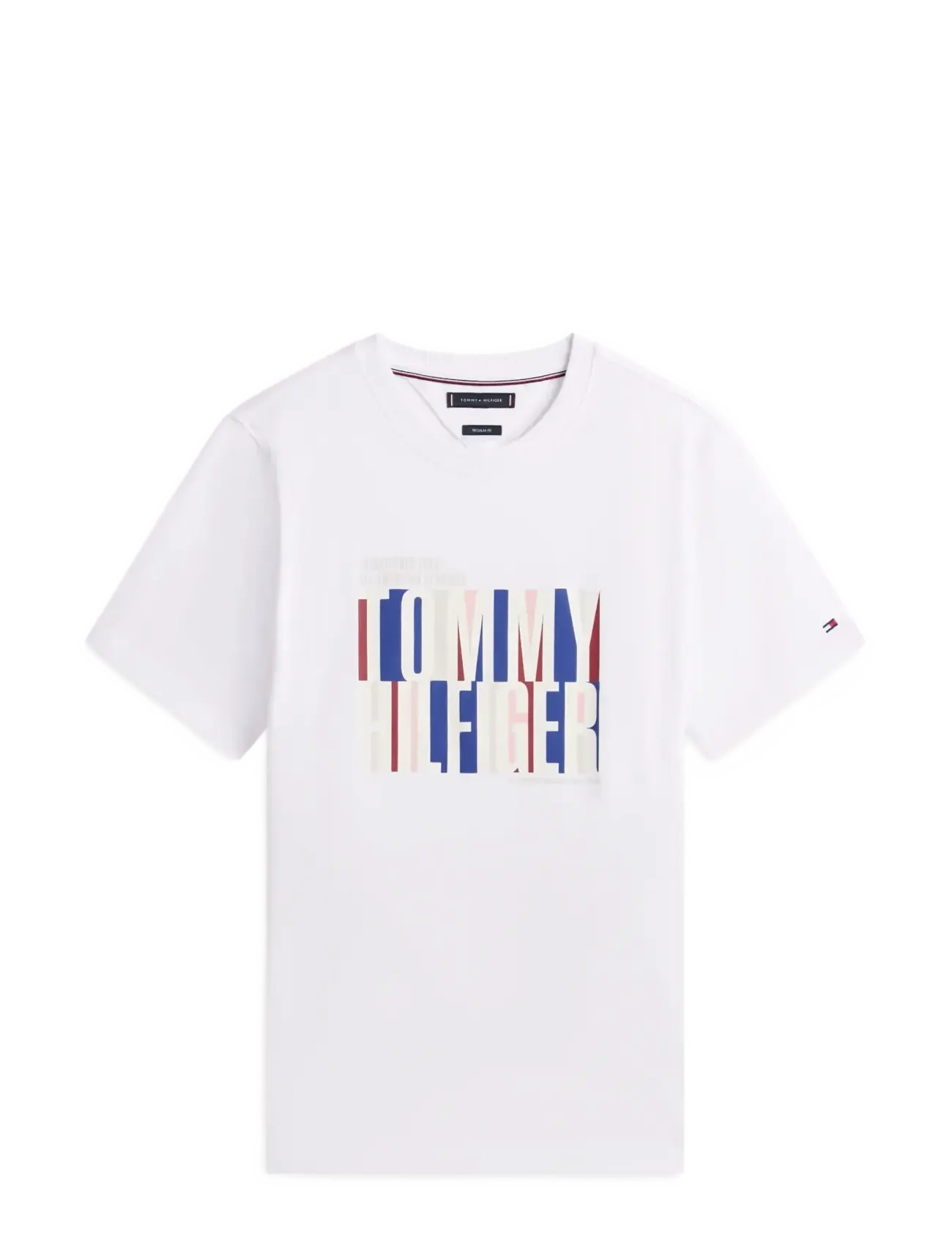 TOMMY HILFIGER Split Colour Graphic Tee Weiß - L - Herren