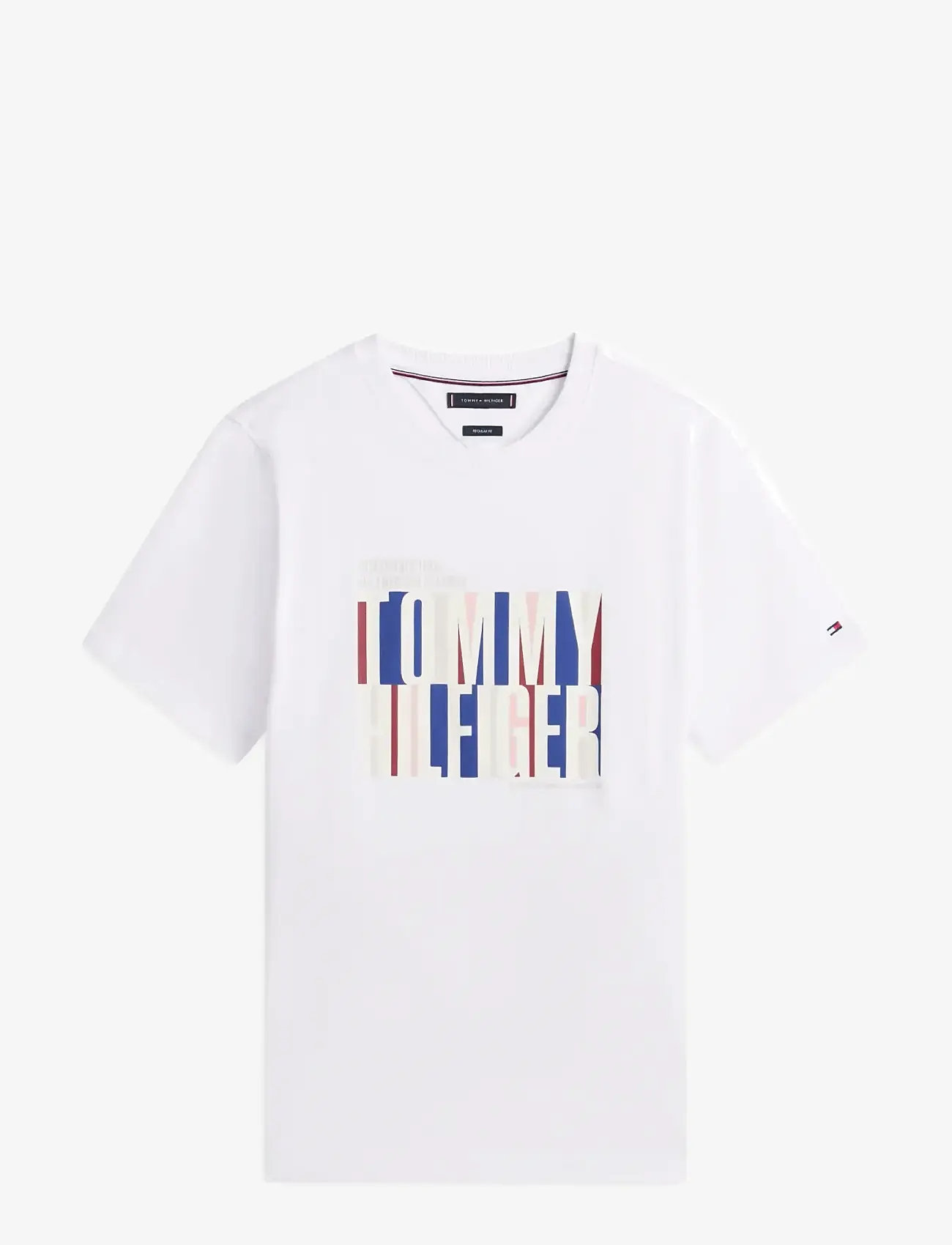 Tommy Hilfiger - SPLIT COLOUR GRAPHIC TEE - kurzärmelig - white - 1