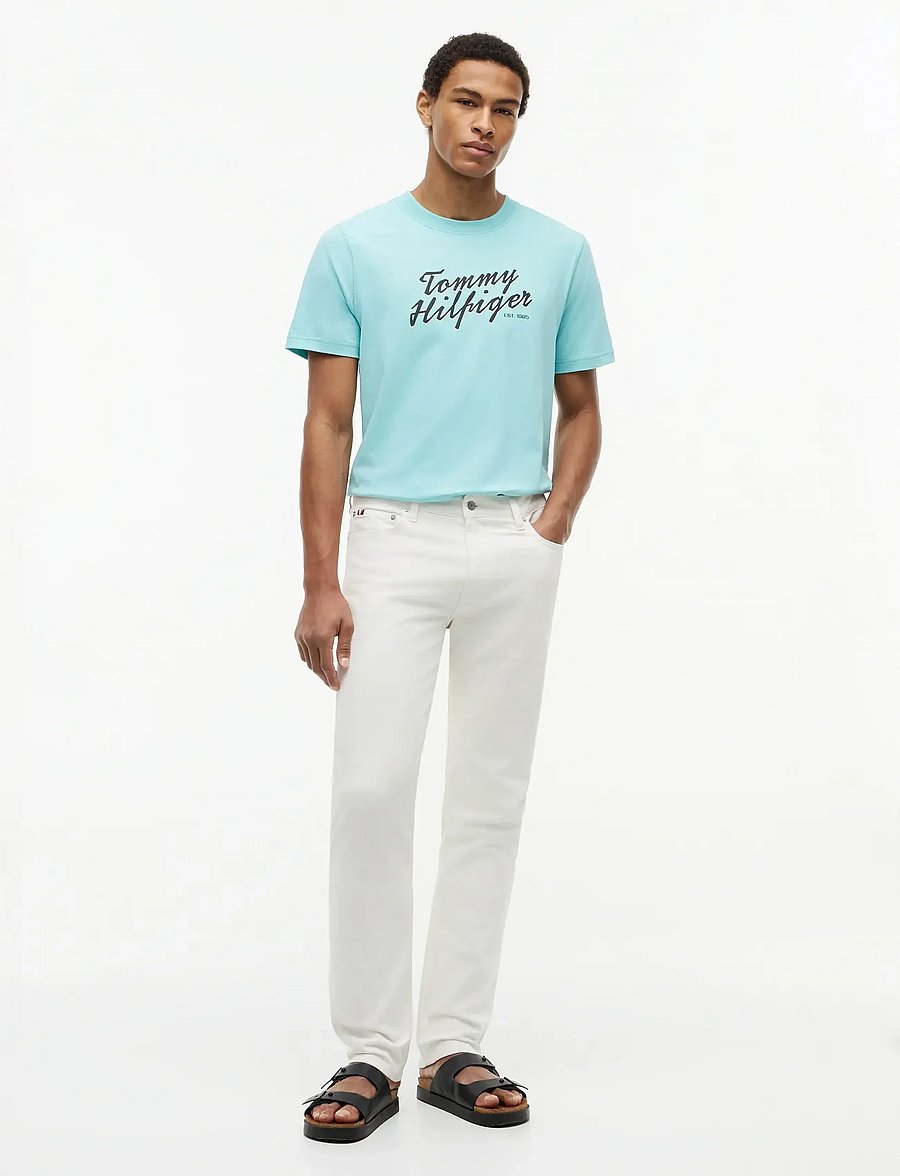 Tommy Hilfiger - SUMMER TEXT GRAPHIC TEE - kurzärmelig - arctic aqua - 4