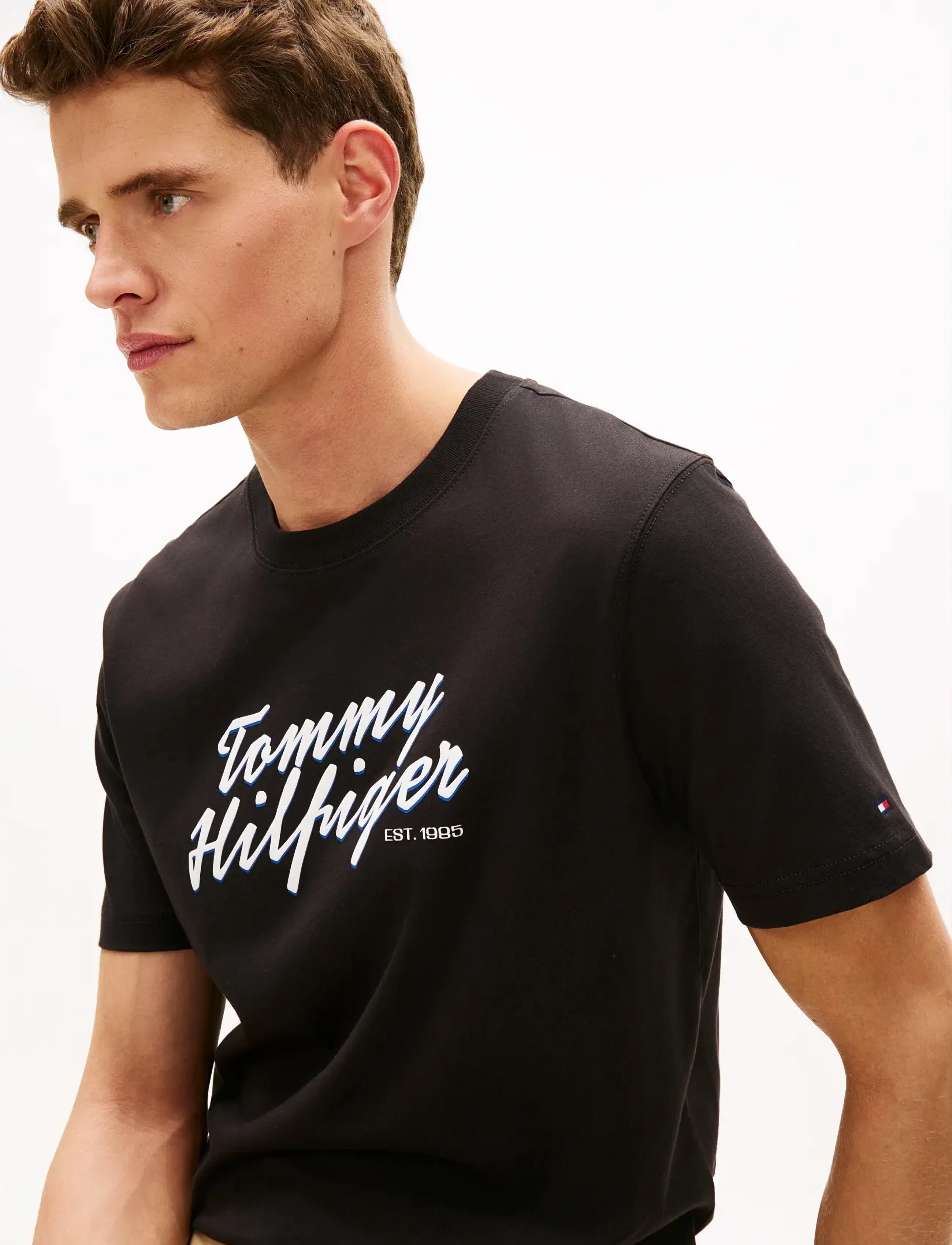 Tommy Hilfiger - SUMMER TEXT GRAPHIC TEE - verjaardagscadeaus - black - 4