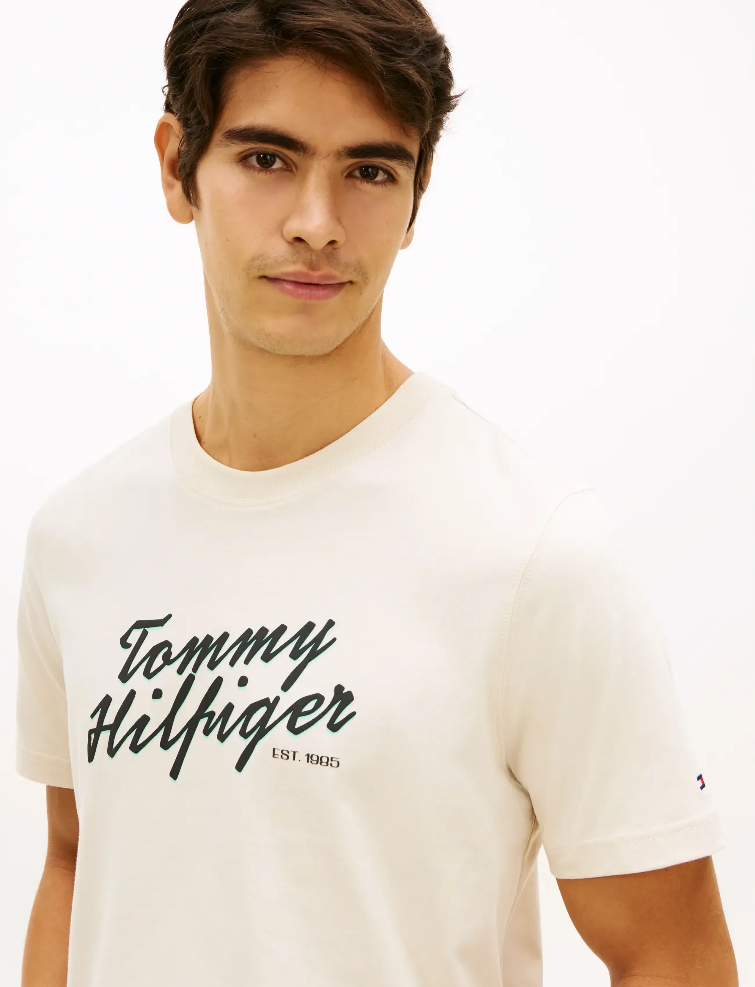 Tommy Hilfiger - SUMMER TEXT GRAPHIC TEE - short-sleeved t-shirts - muslin - 4