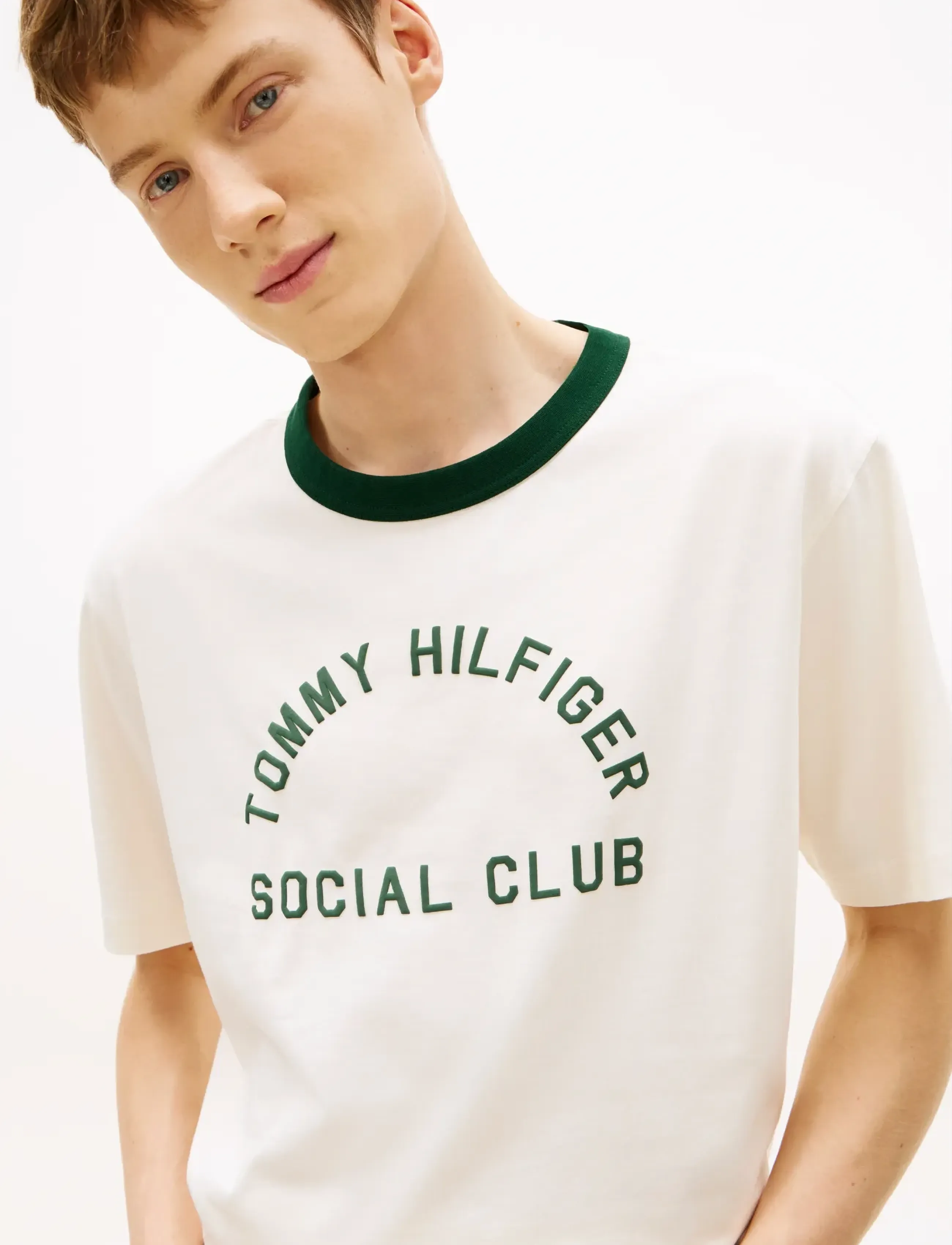 Tommy Hilfiger - COUNTRY CLUB RINGER TEE - kortærmede t-shirts - ivory petal - 4