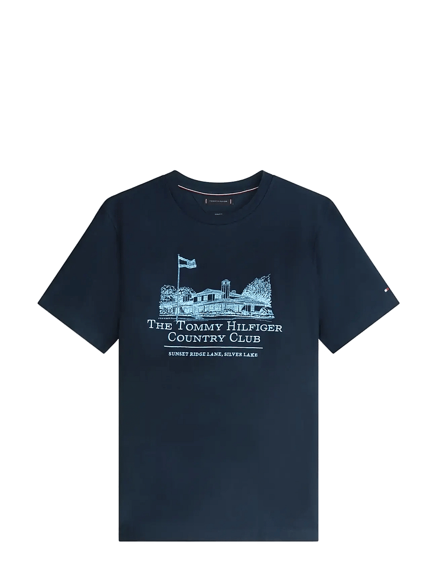 Tommy Hilfiger - COUNTRY CLUB GRAPHIC TEE - kortærmede t-shirts - desert sky - 1