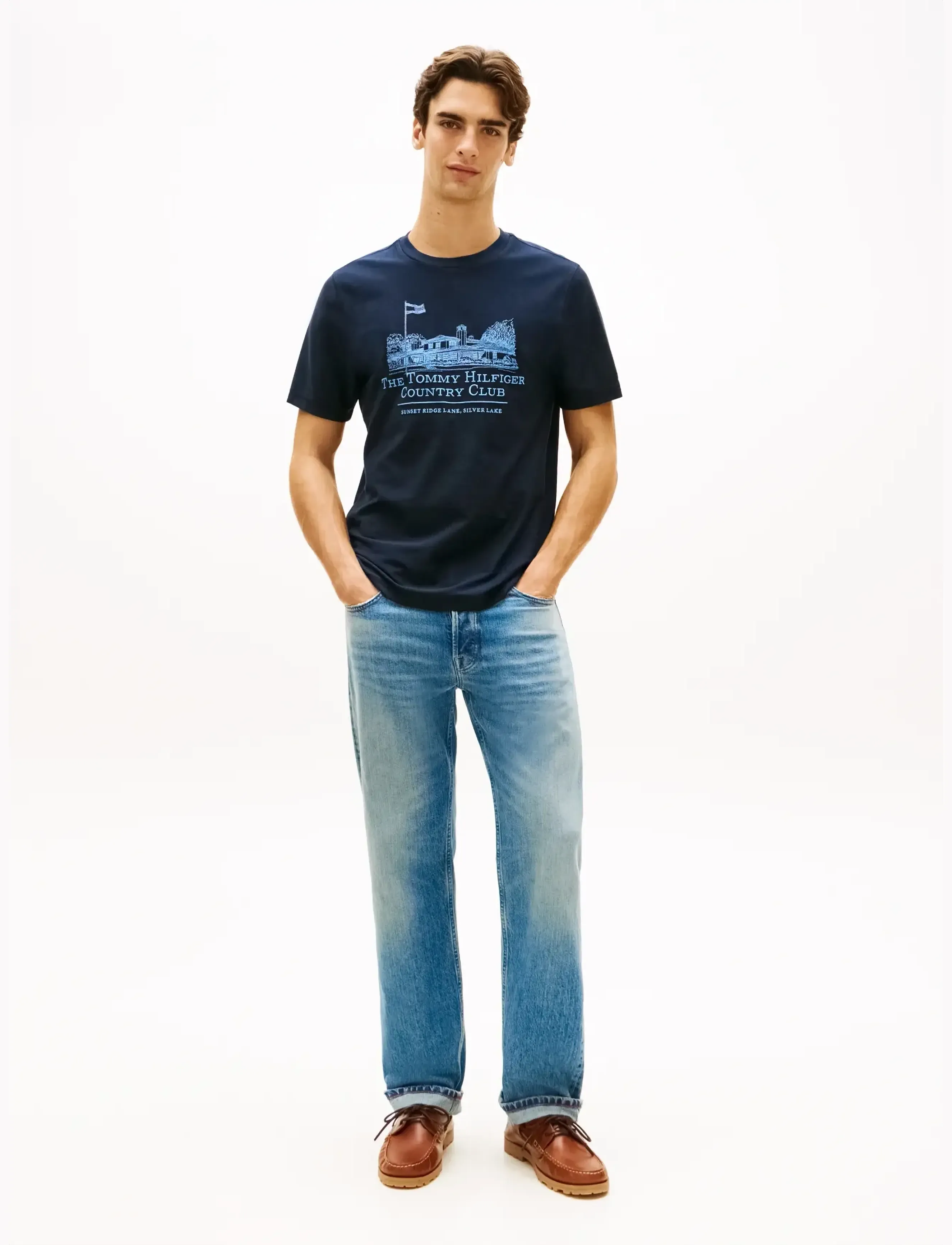 Tommy Hilfiger - COUNTRY CLUB GRAPHIC TEE - kortærmede t-shirts - desert sky - 3