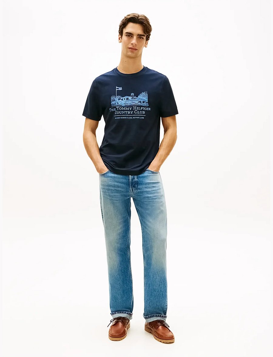 Tommy Hilfiger - COUNTRY CLUB GRAPHIC TEE - kortærmede t-shirts - desert sky - 3