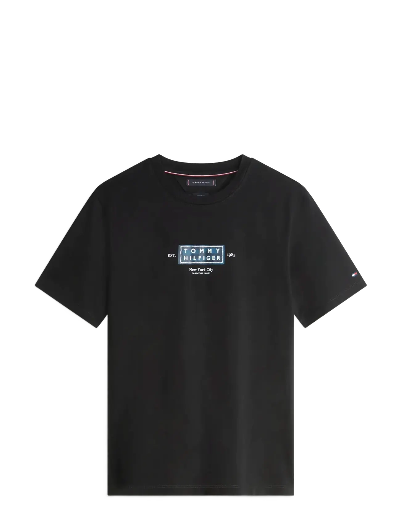 TOMMY HILFIGER Heritage Label Tee Schwarz - S - Herren
