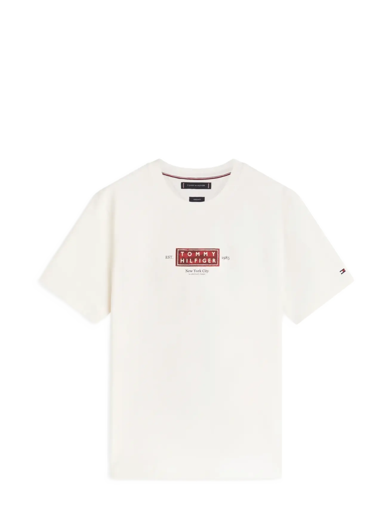 TOMMY HILFIGER Heritage Label Tee Cream - XL - Herren